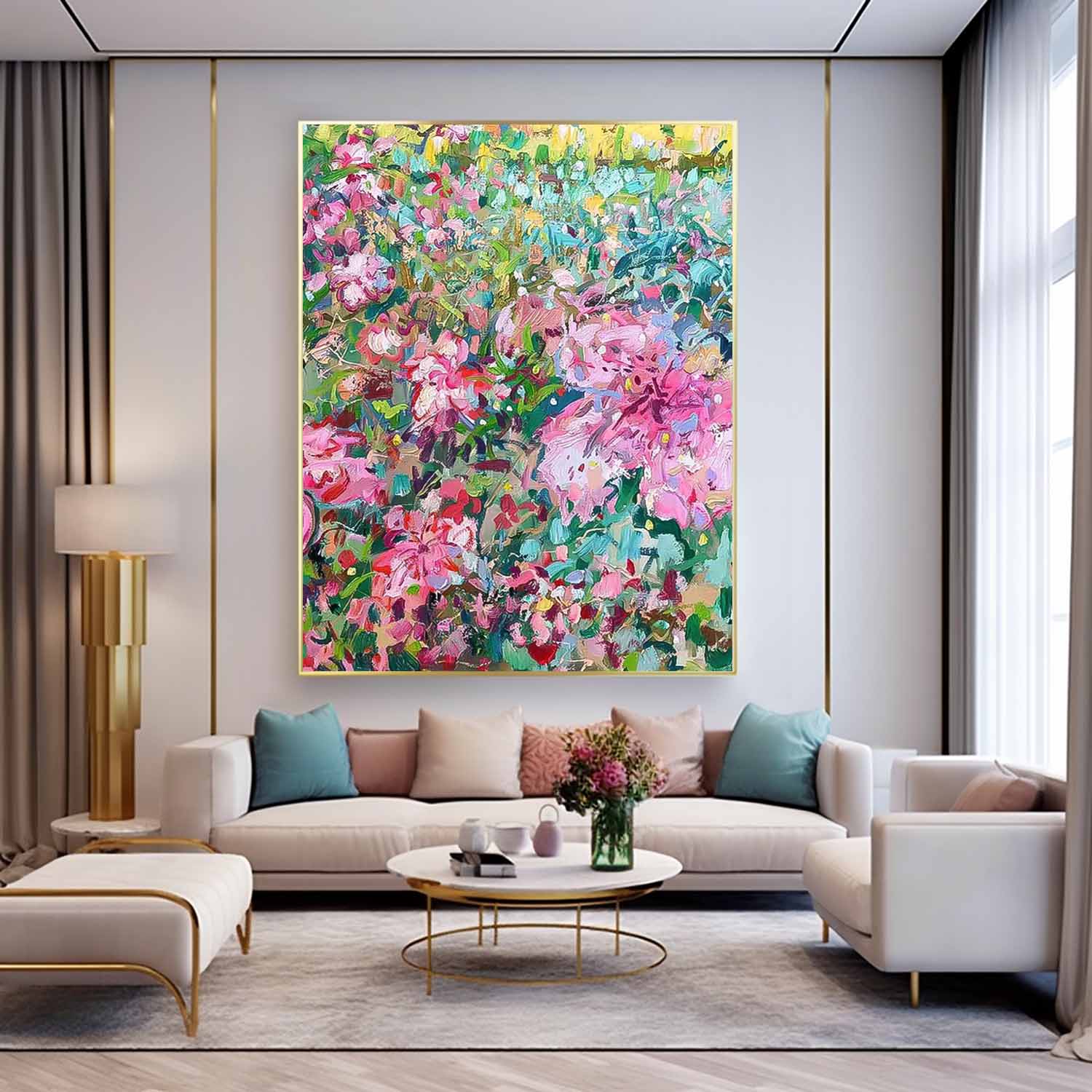 Wall Art Vibrant Flower Impressionist Field Painterly