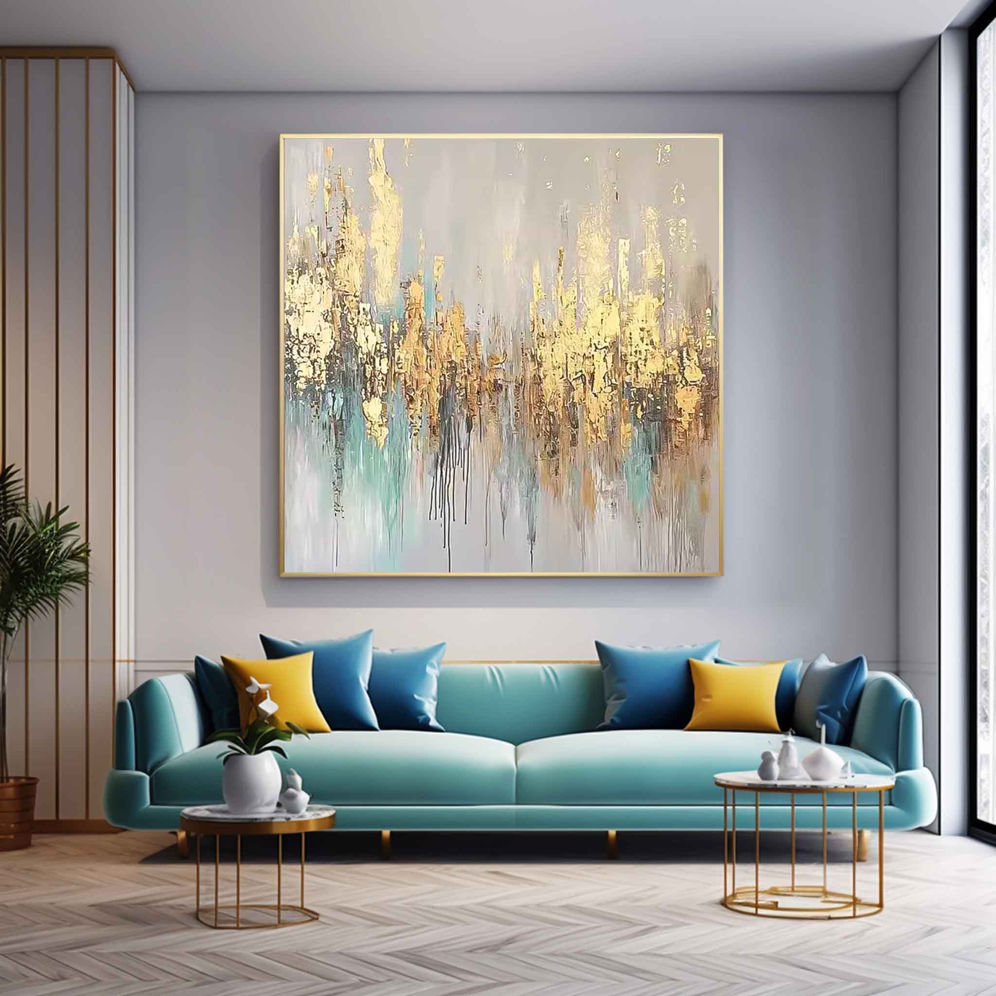 Abstract Impasto Serene Luxurious Modern