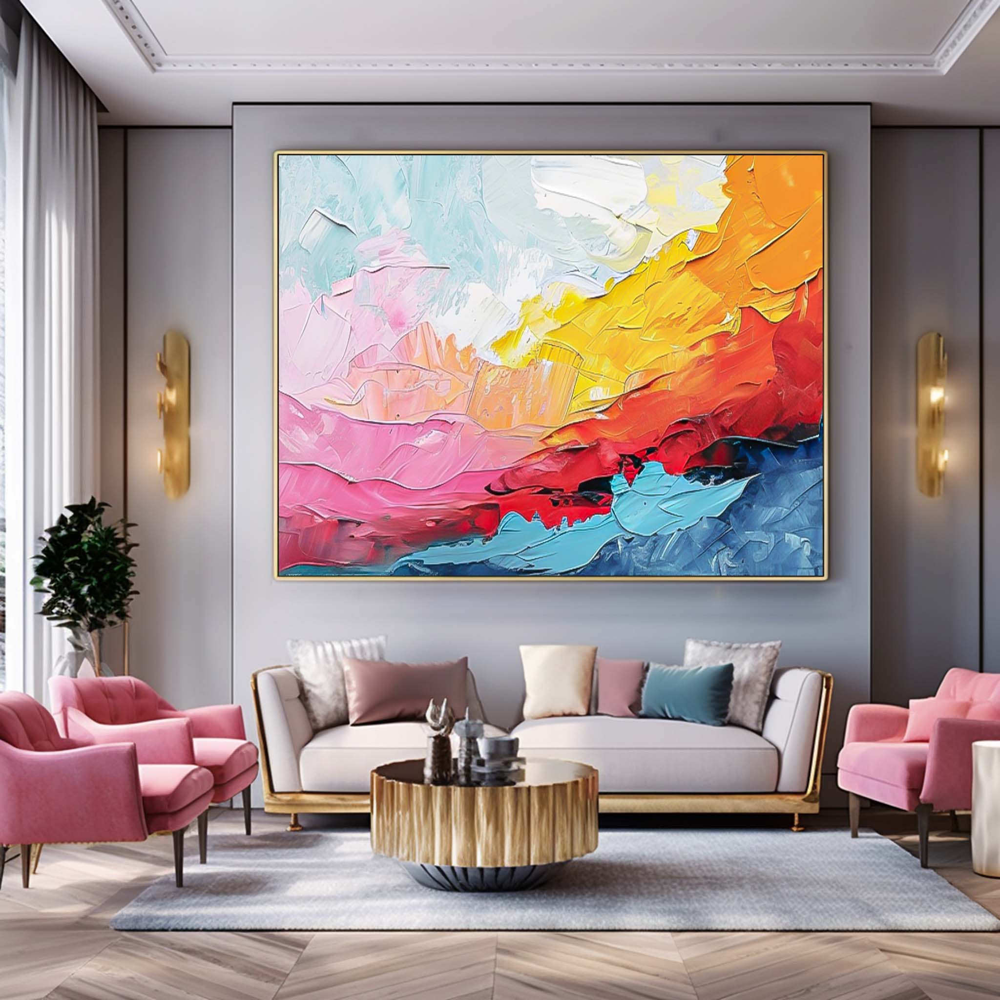 Wall Art Abstract Bold Color Pop Contemporary