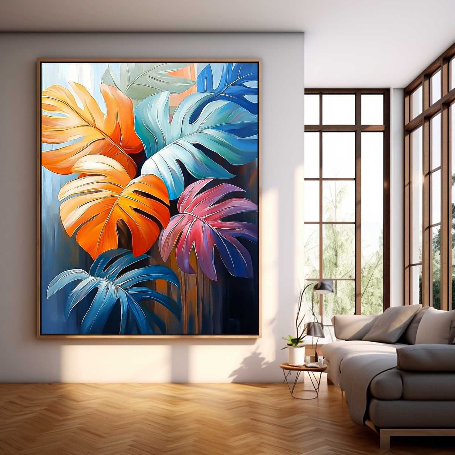 Wall Art Flower Biophilic Design Rustic Soft
