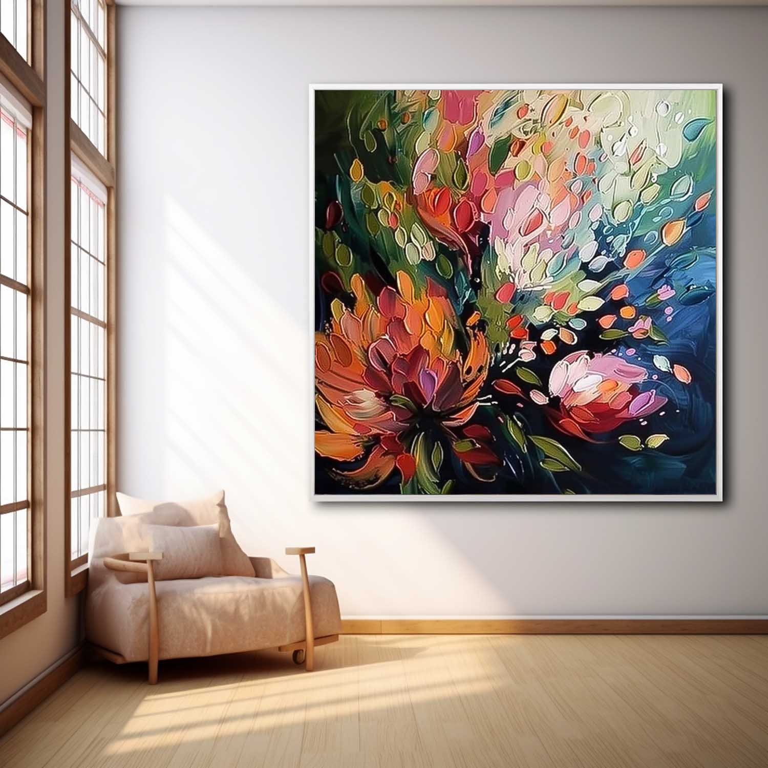 Wall Art Multicolor Flower Bouquet