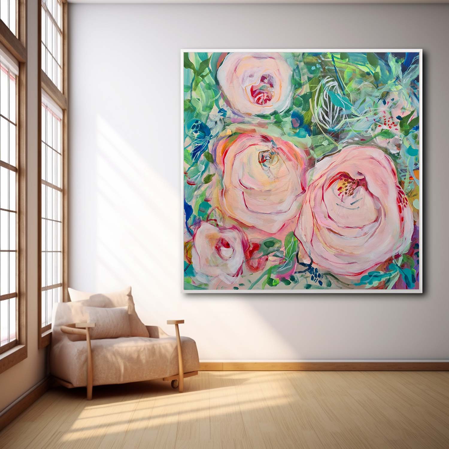 Wall Art Flower Impressionist Romantic Decor