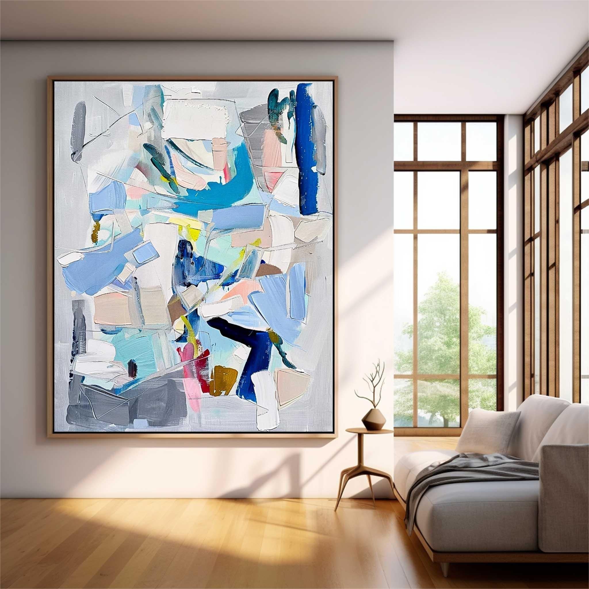 Wall Art Vibrant Impasto Abstract Minimalist