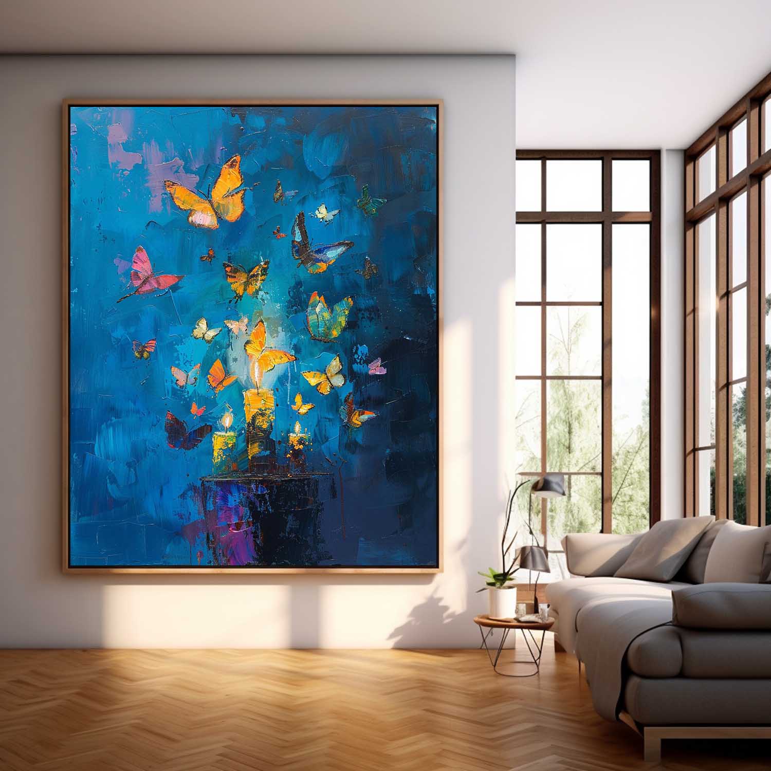 Wall Art Abstract Contemporary Warm Painterly