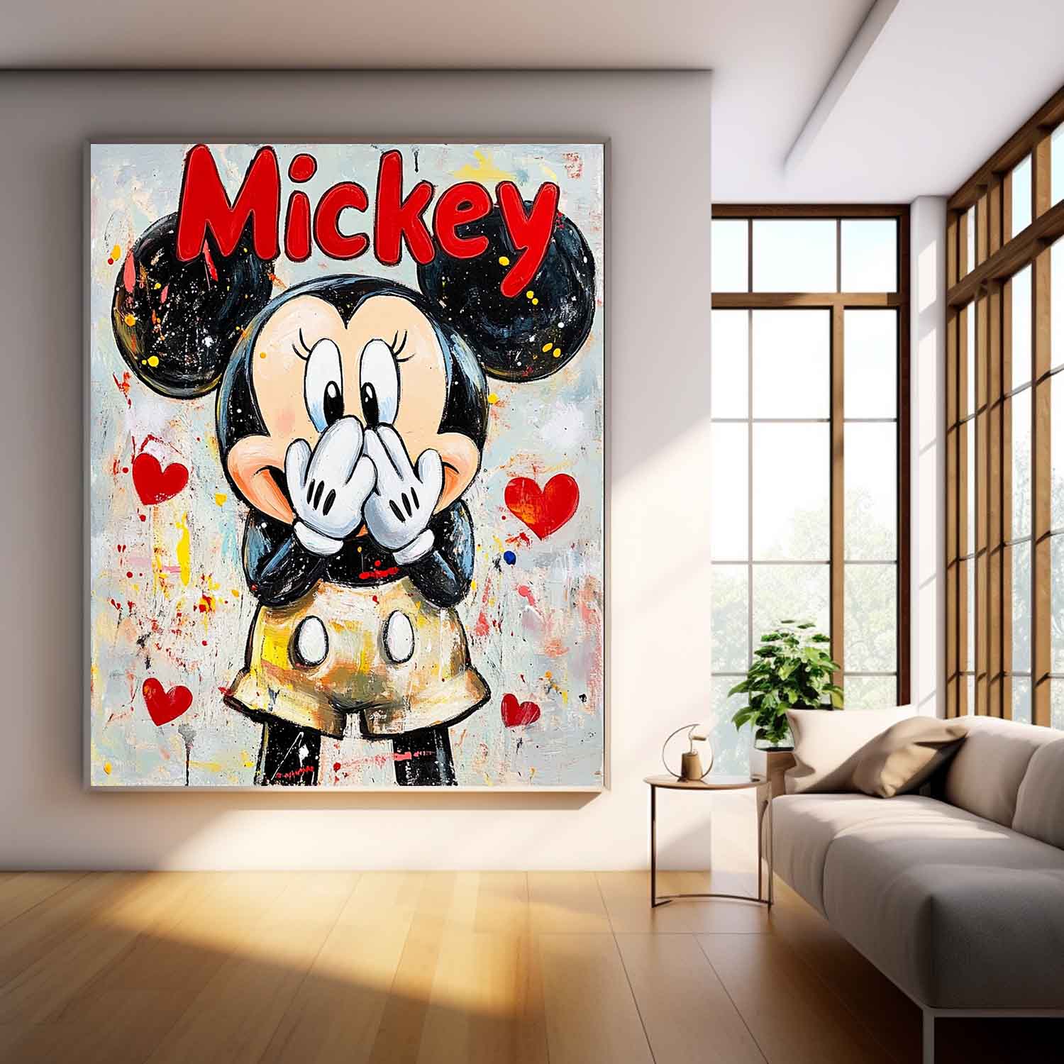 Pop Art Mickey Mouse Painting Playful Wall Art