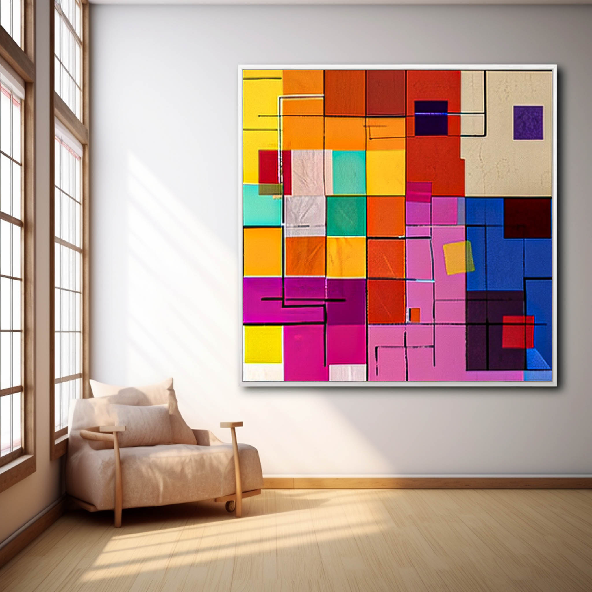 Wall Art Edgy Abstract Color Pop Energetic