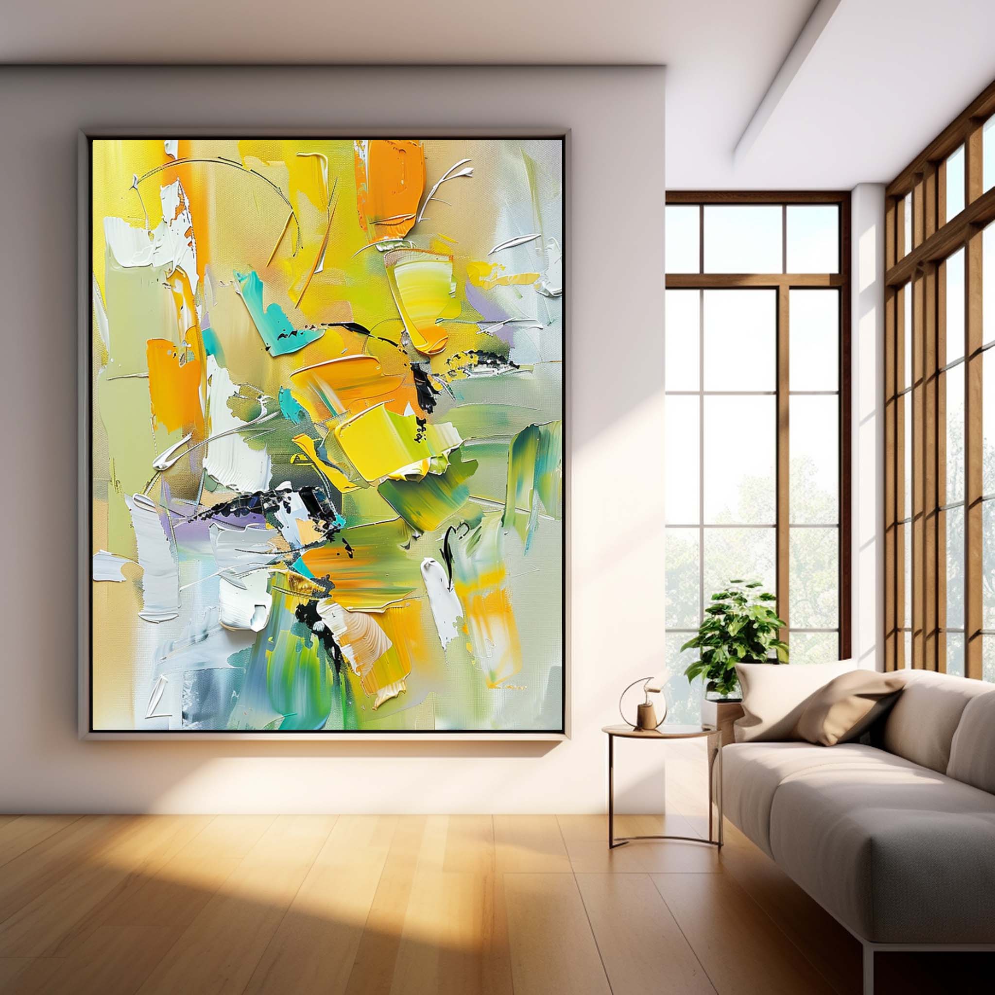 Wall Art Vibrant Impasto Abstract Expressionist