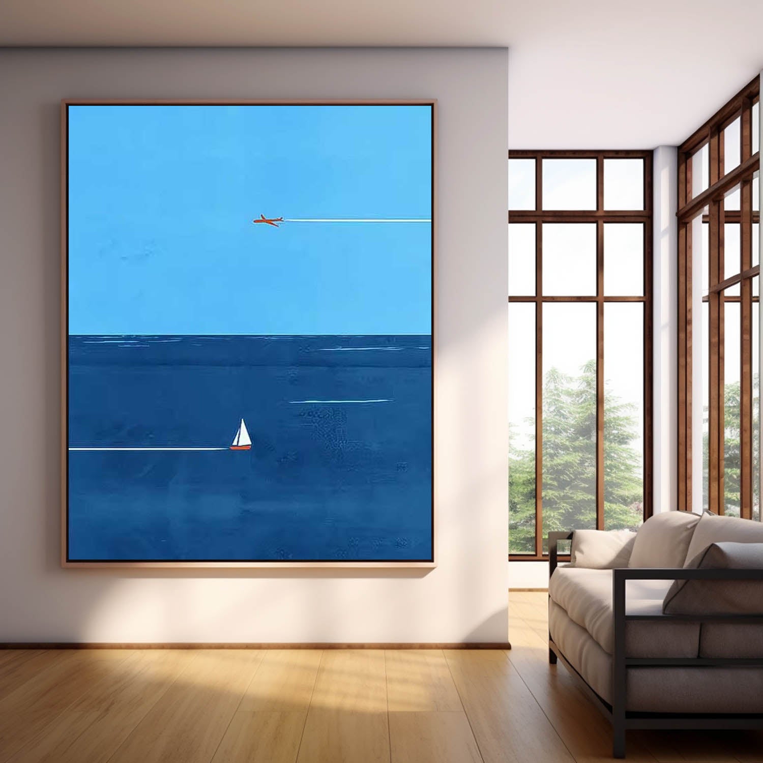 Wall Art Aerial View Minimalist Serene Solitary