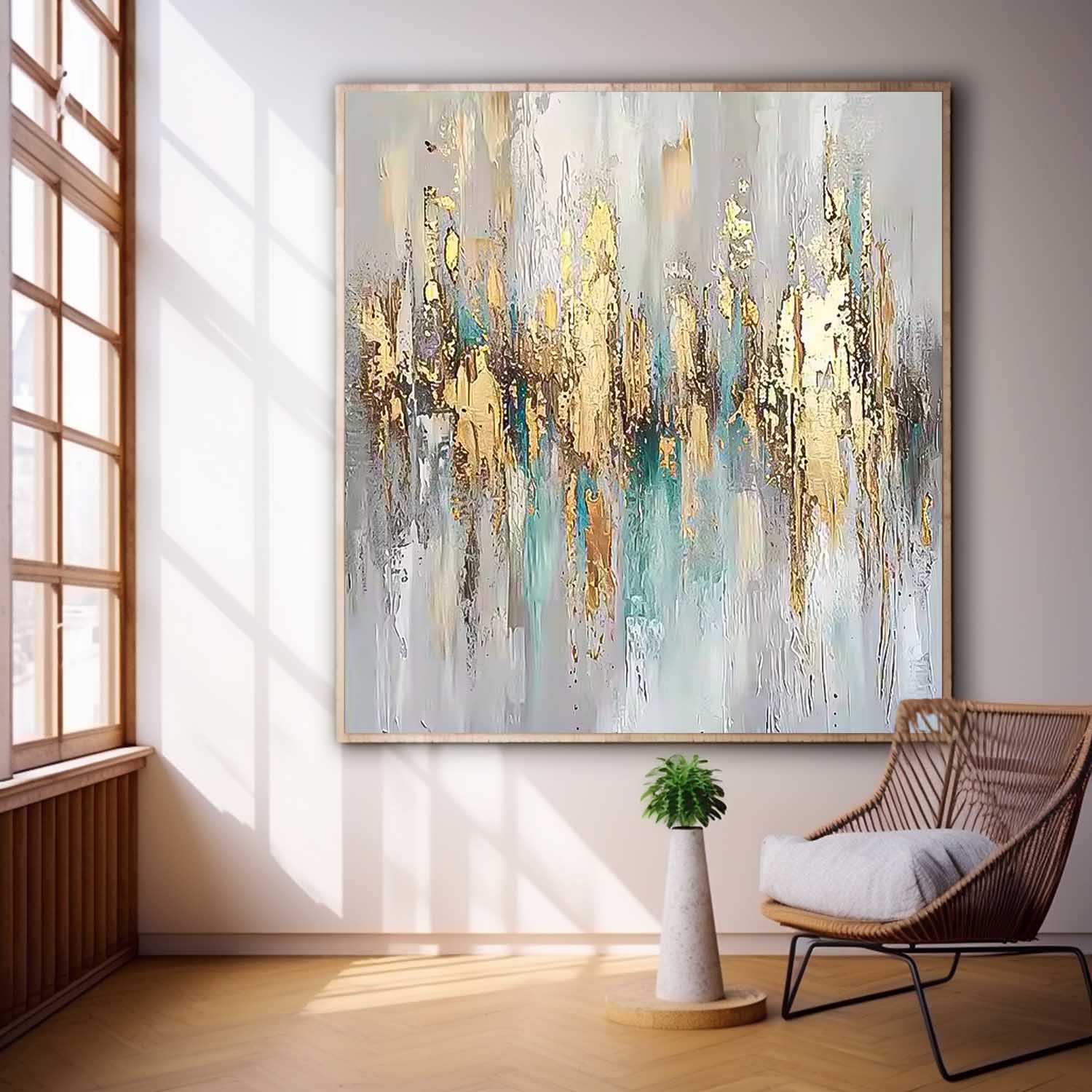 Wall Art Impasto Abstract Modern Painterly Scene