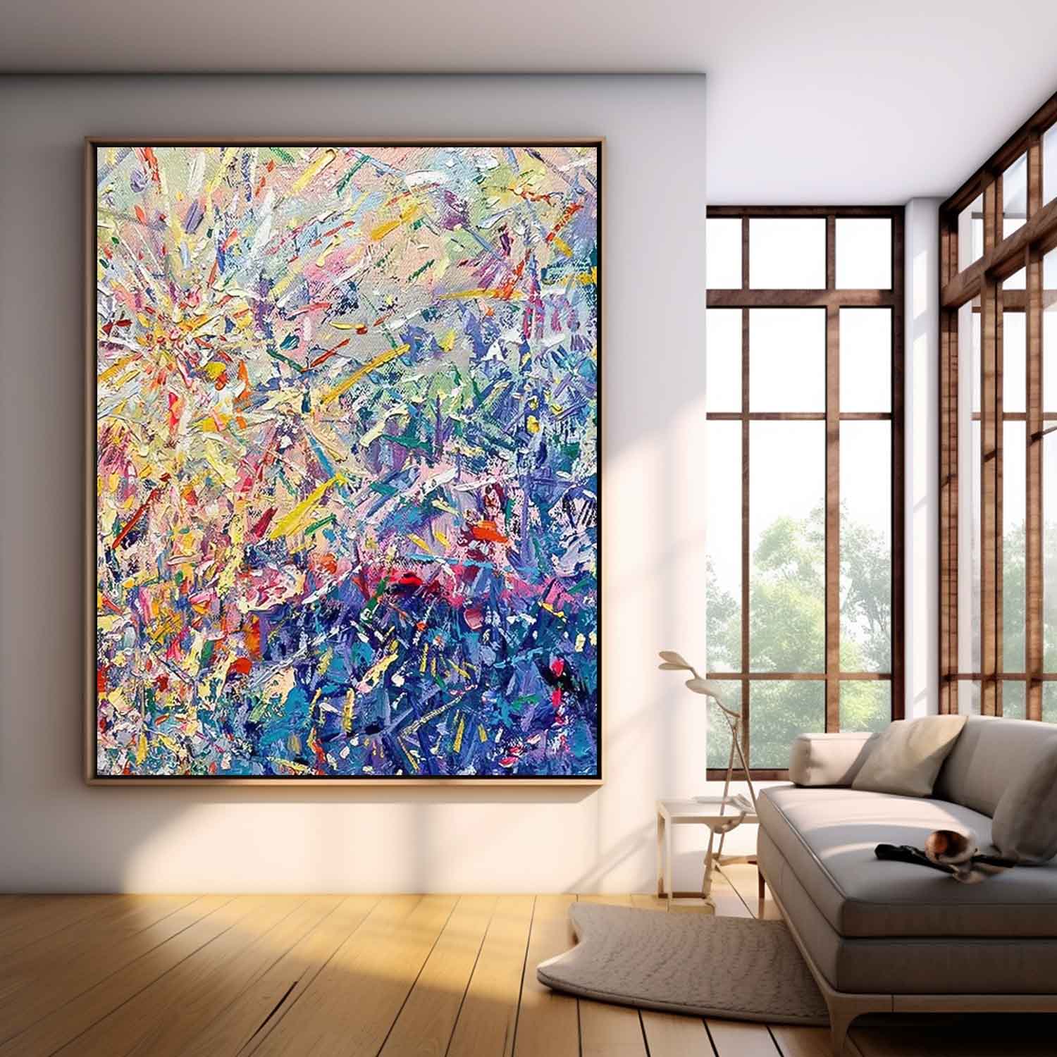 Wall Art Impasto Flower Cluster Modern Abstract
