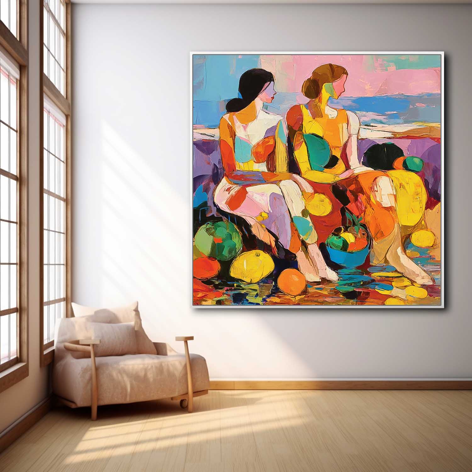 Wall Art People Impasto Retro Lyrical