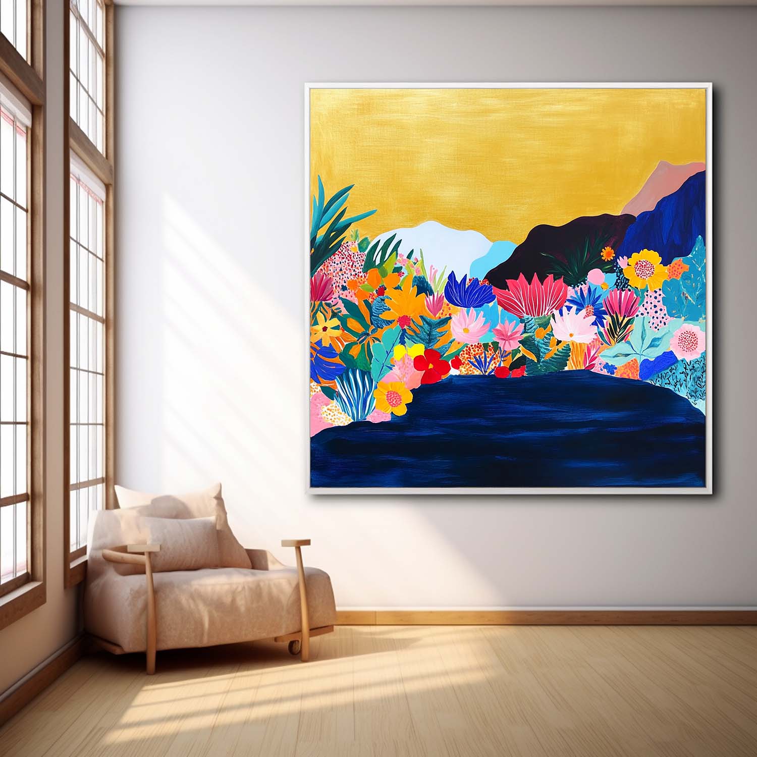Wall Art Flower Romantic Wildflower Landscape