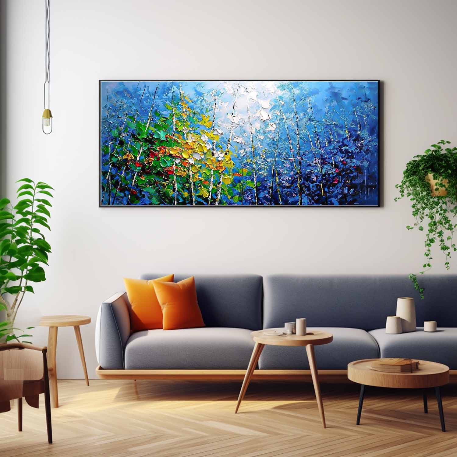 Wall Art Impasto Tree Landscape Impressionist Cheerful