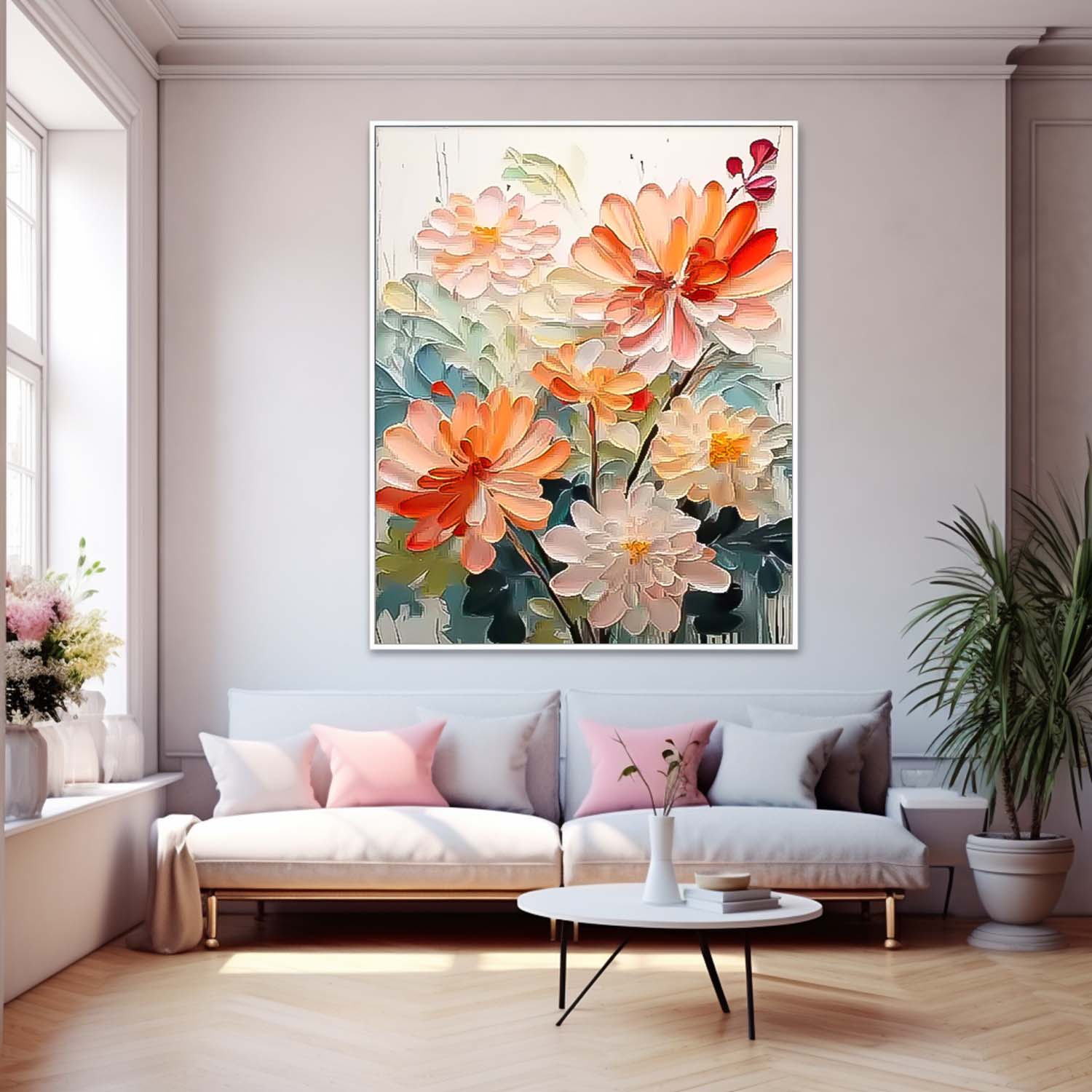 Wall Art Dahlia Flower Still Life Vibrant