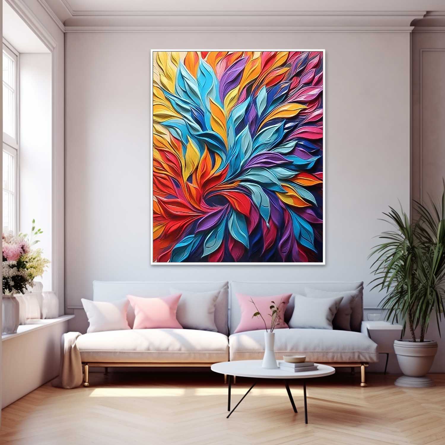 Wall Art Impasto Abstract Swirling Energetic
