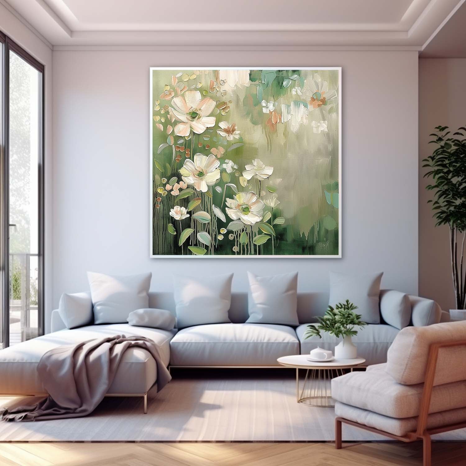 Wall Art Flower Impressionist Modern Abstract
