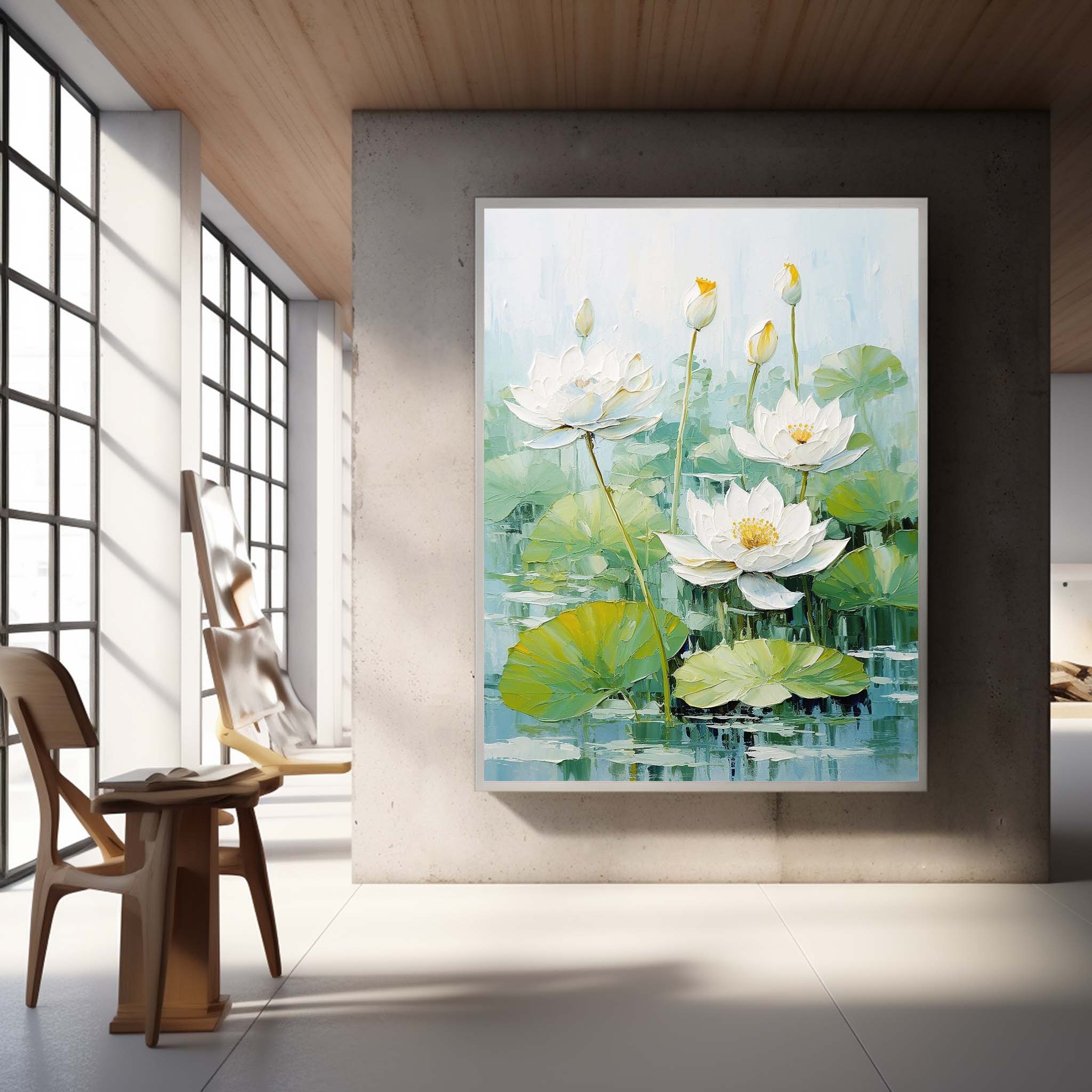 Wall Art Flower Impasto Botanical Natural Cheerful