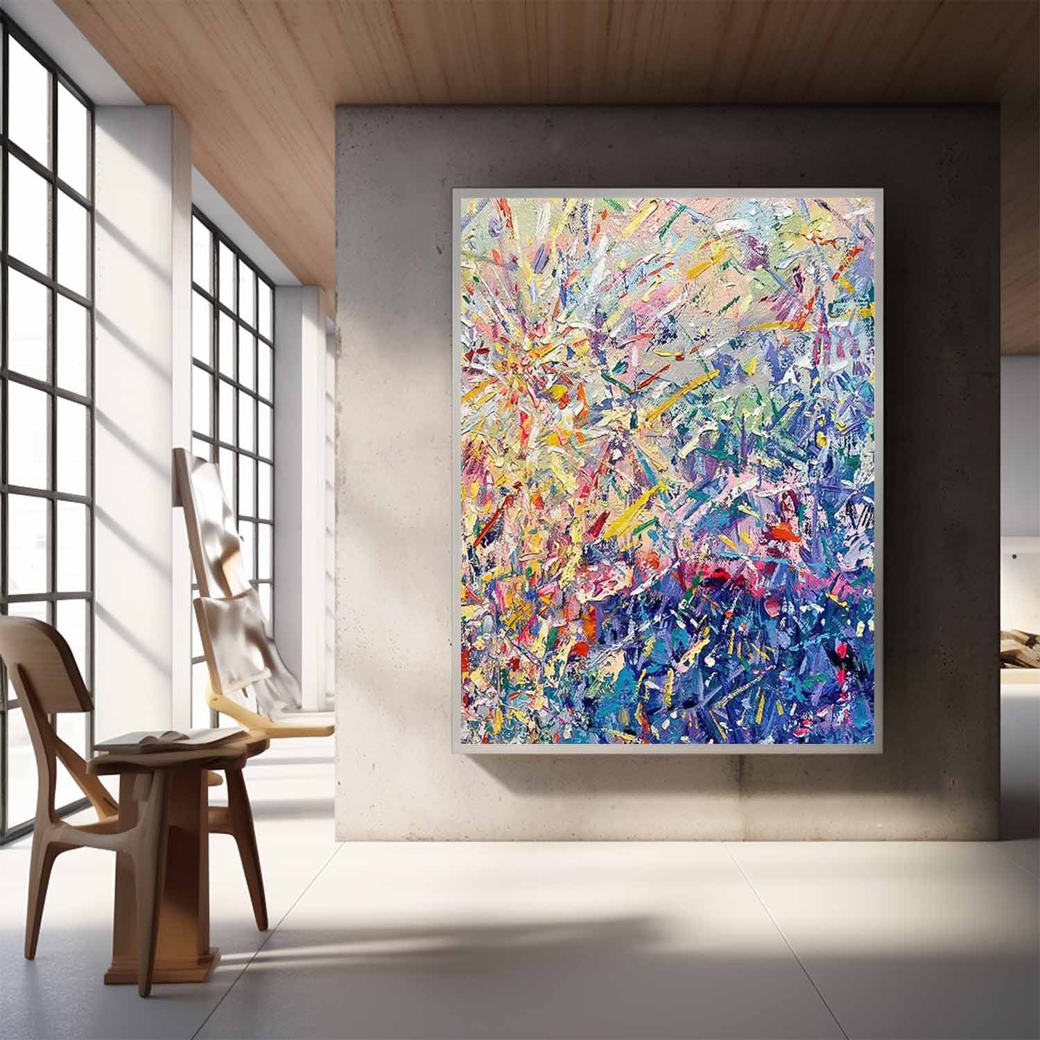 Wall Art Impasto Flower Cluster Modern Abstract