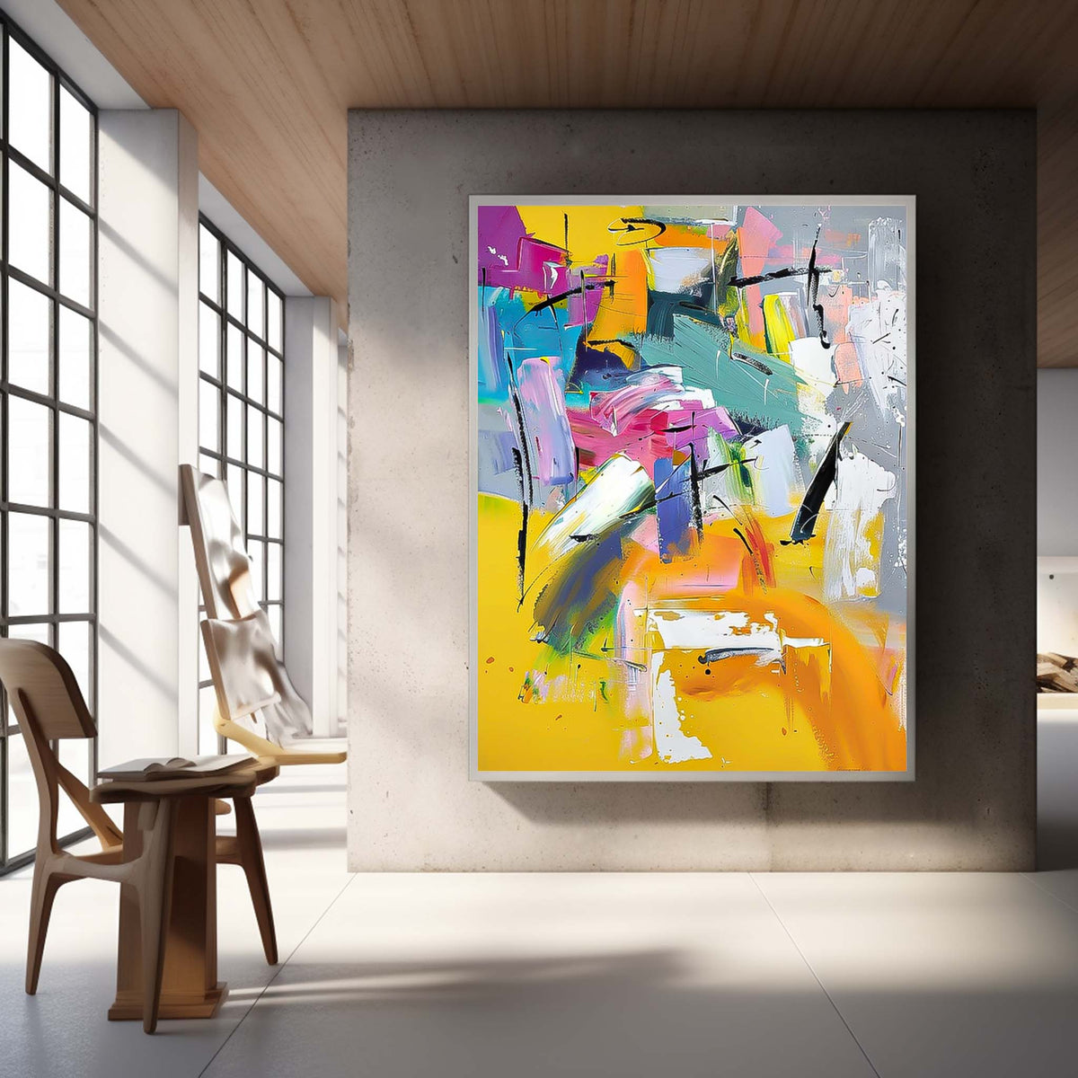 Wall Art Impasto Abstract Expressionist Playful