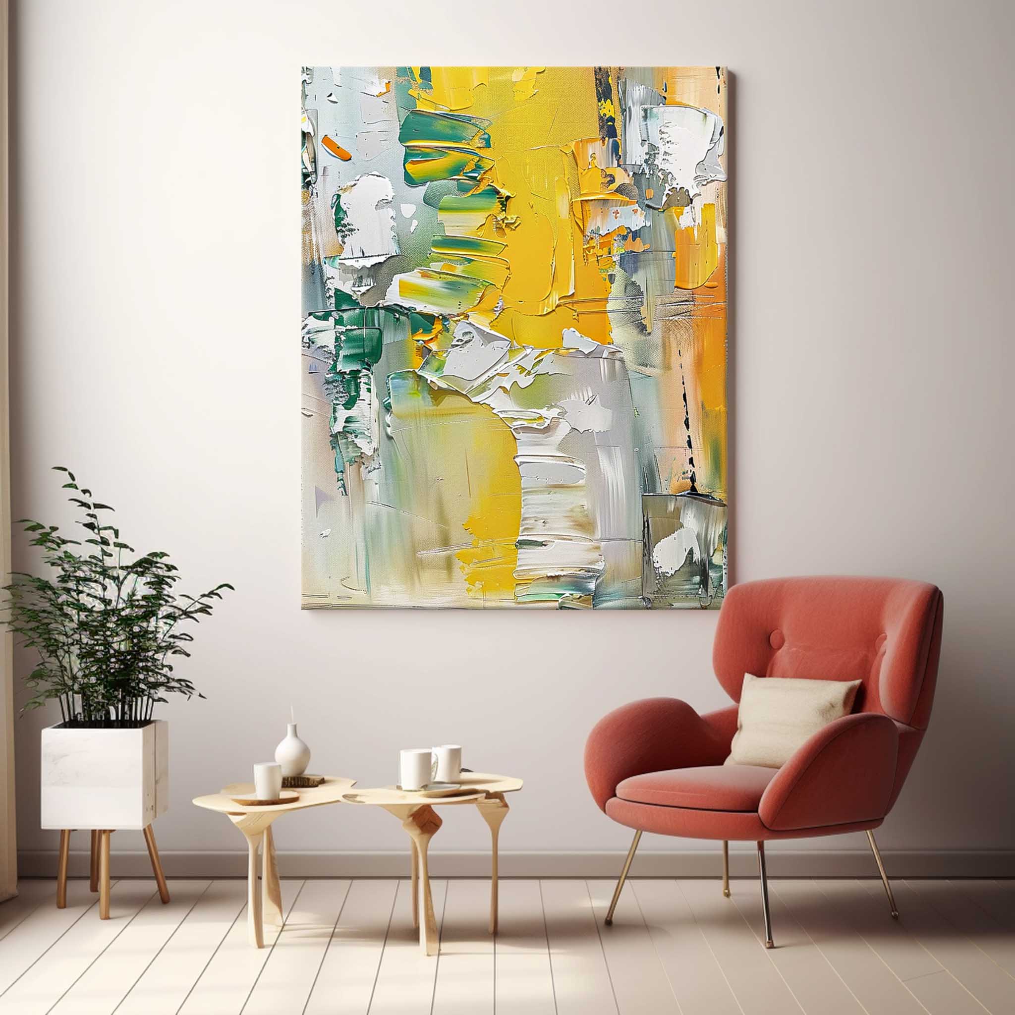 Wall Art Vibrant Impasto Abstract Expressionist