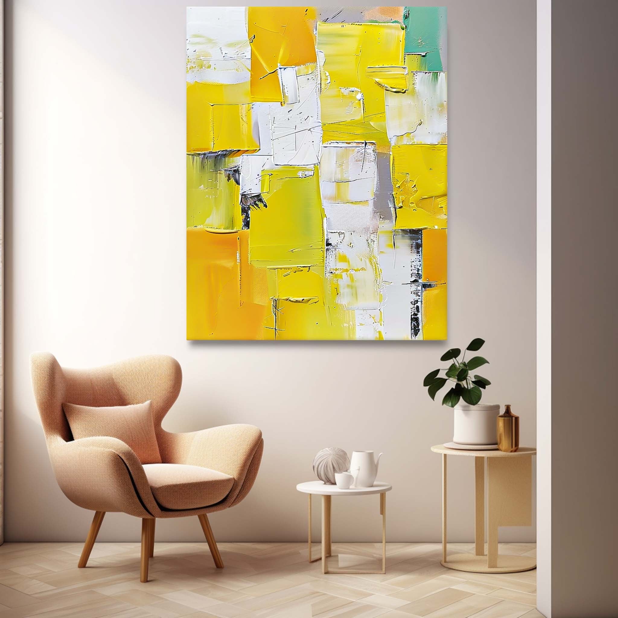 Wall Art Dynamic Abstract Bold Color Pop Decor