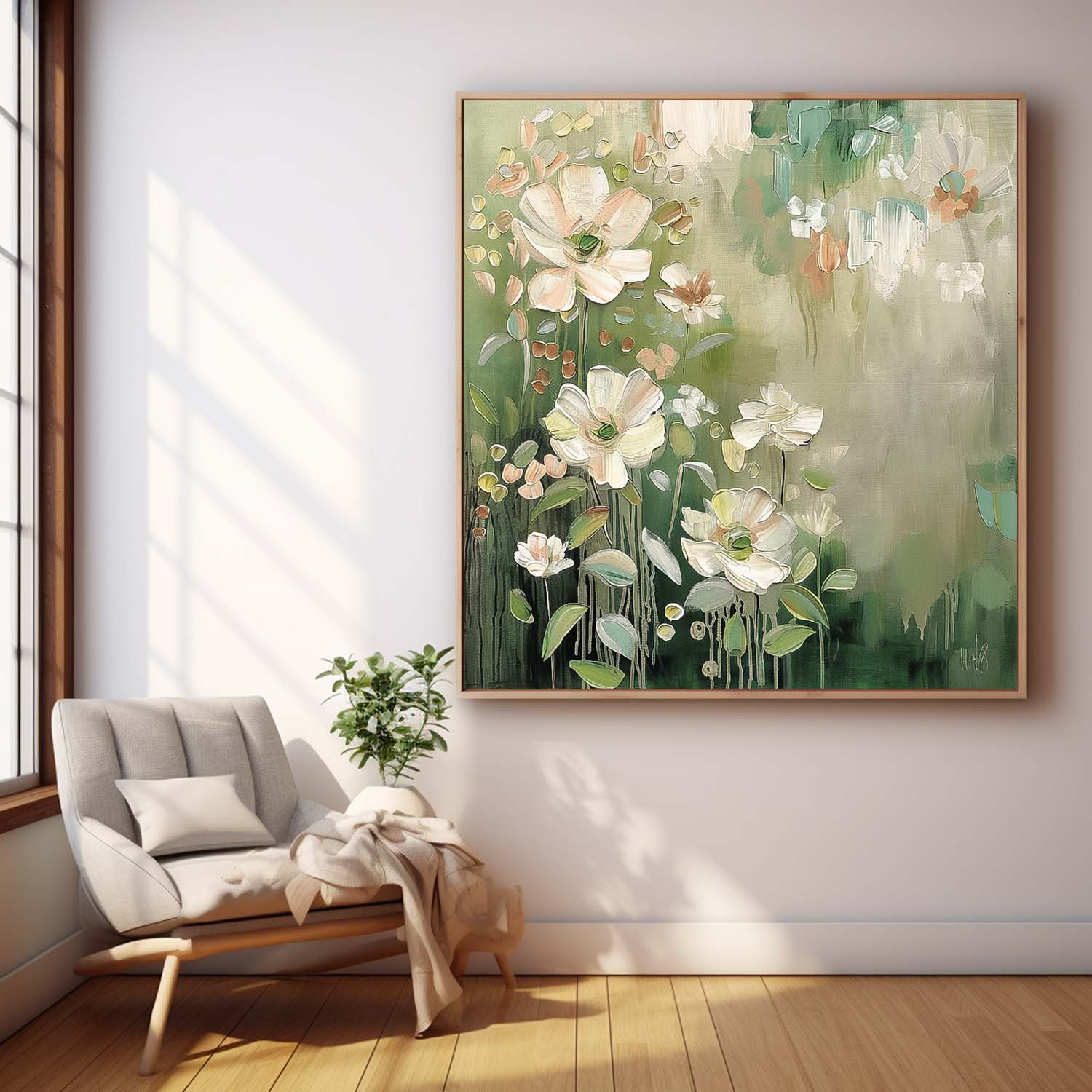 Wall Art Flower Impressionist Modern Abstract