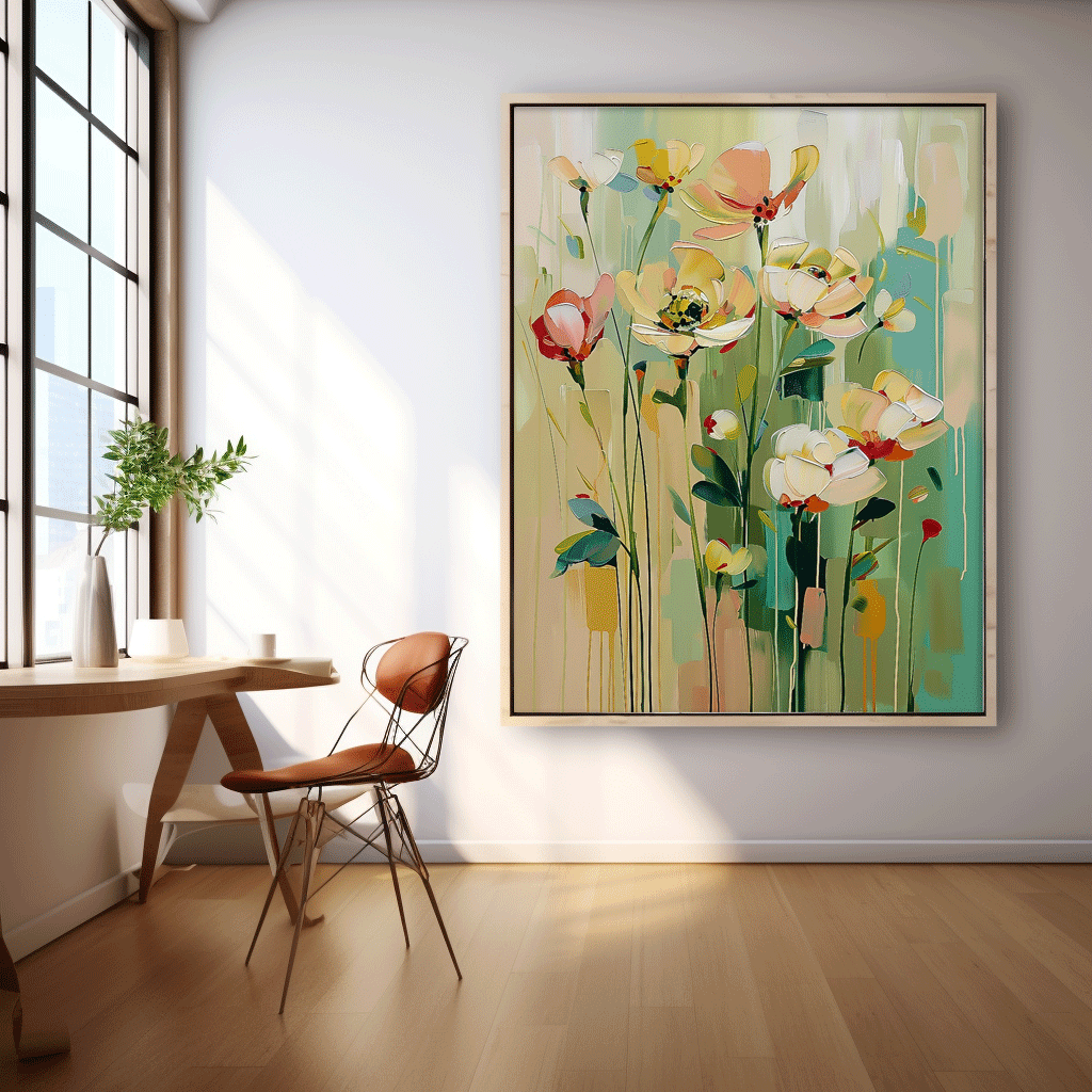 Wall Art Impasto Flower Expressionist Elegant