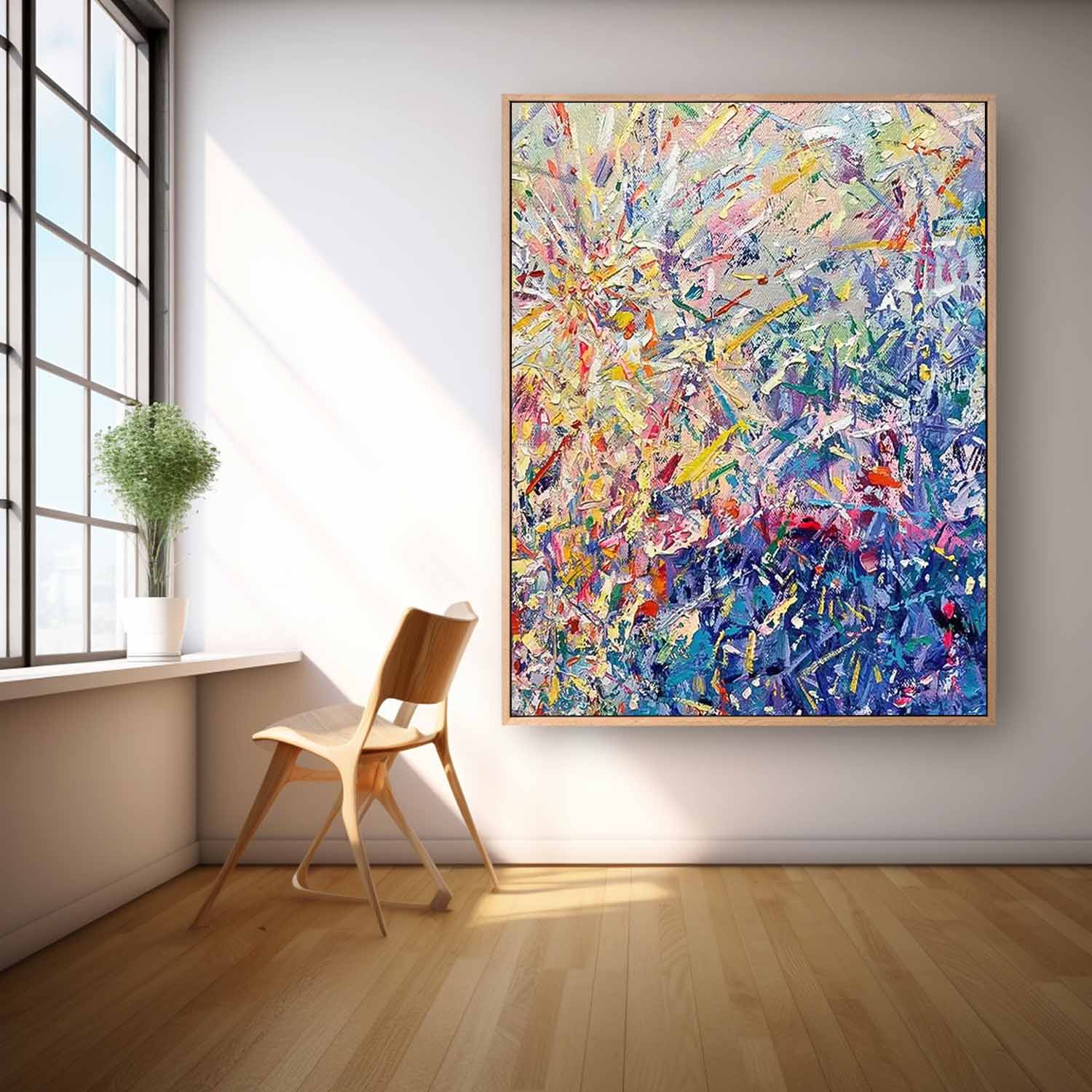 Wall Art Impasto Flower Cluster Modern Abstract