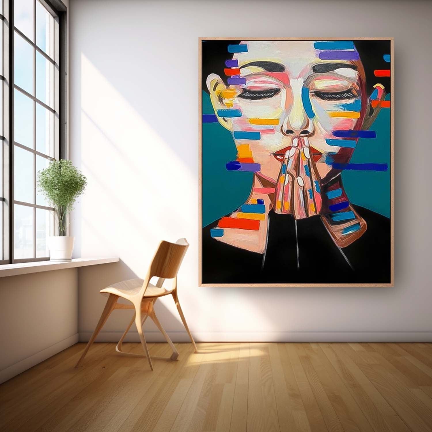 Wall Art Emotional Vibrant Portrait Contemporary