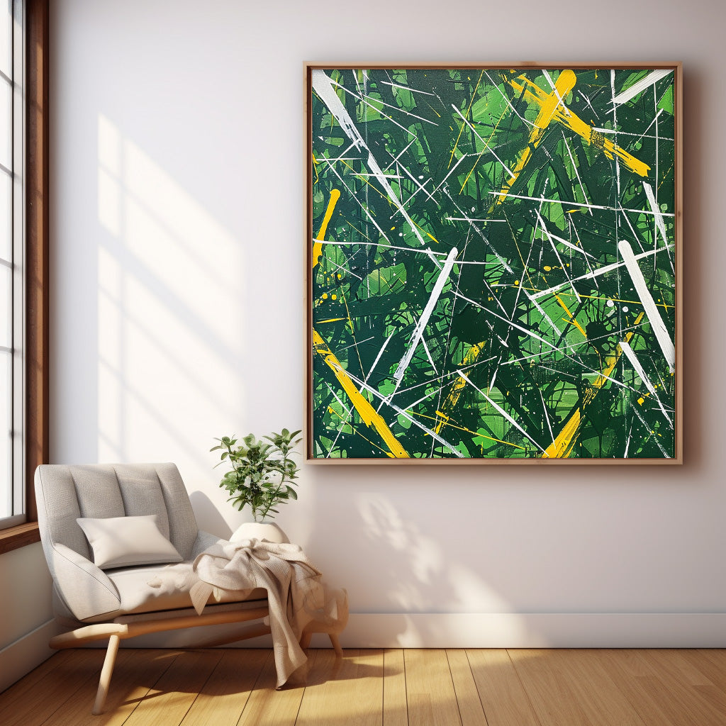 Wall Art Abstract Dynamic Brushstroke Contemporary
