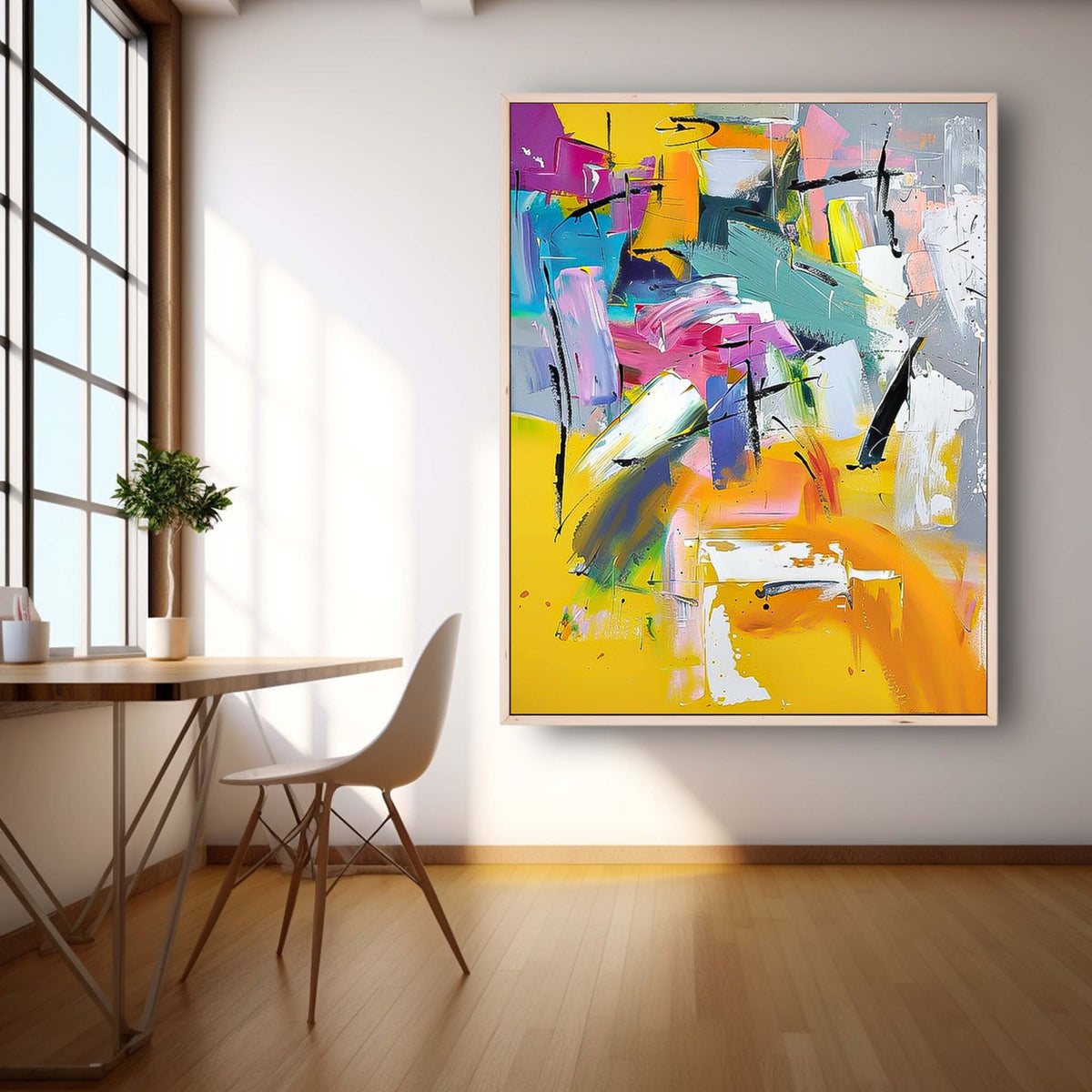 Wall Art Impasto Abstract Expressionist Playful