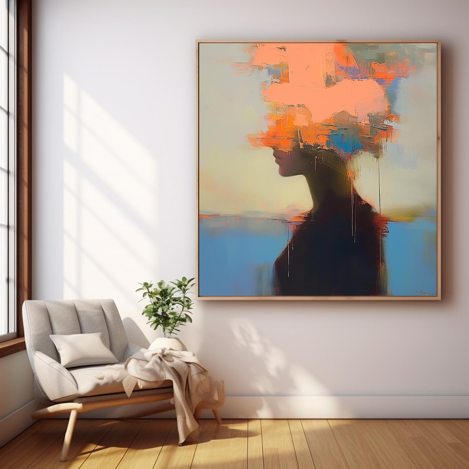 Wall Art People Contemporary Serene Painterly