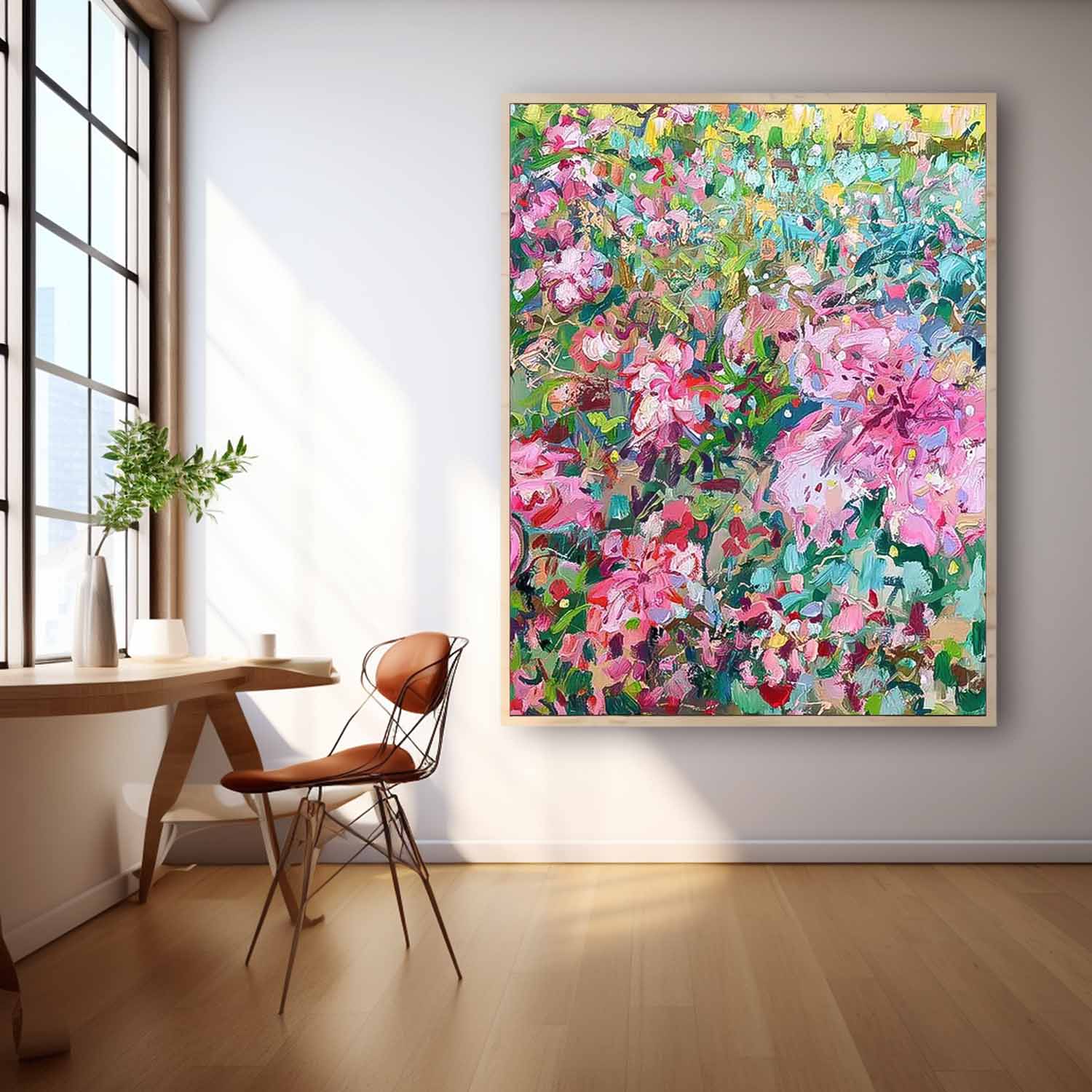 Wall Art Vibrant Flower Impressionist Field Painterly