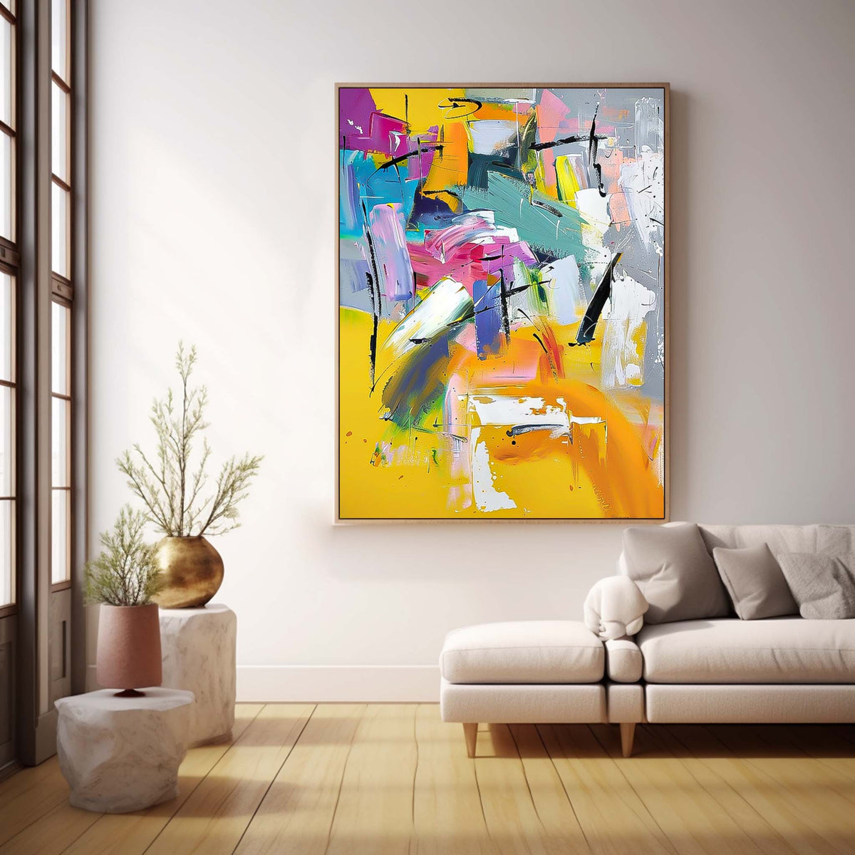 Wall Art Impasto Abstract Expressionist Playful