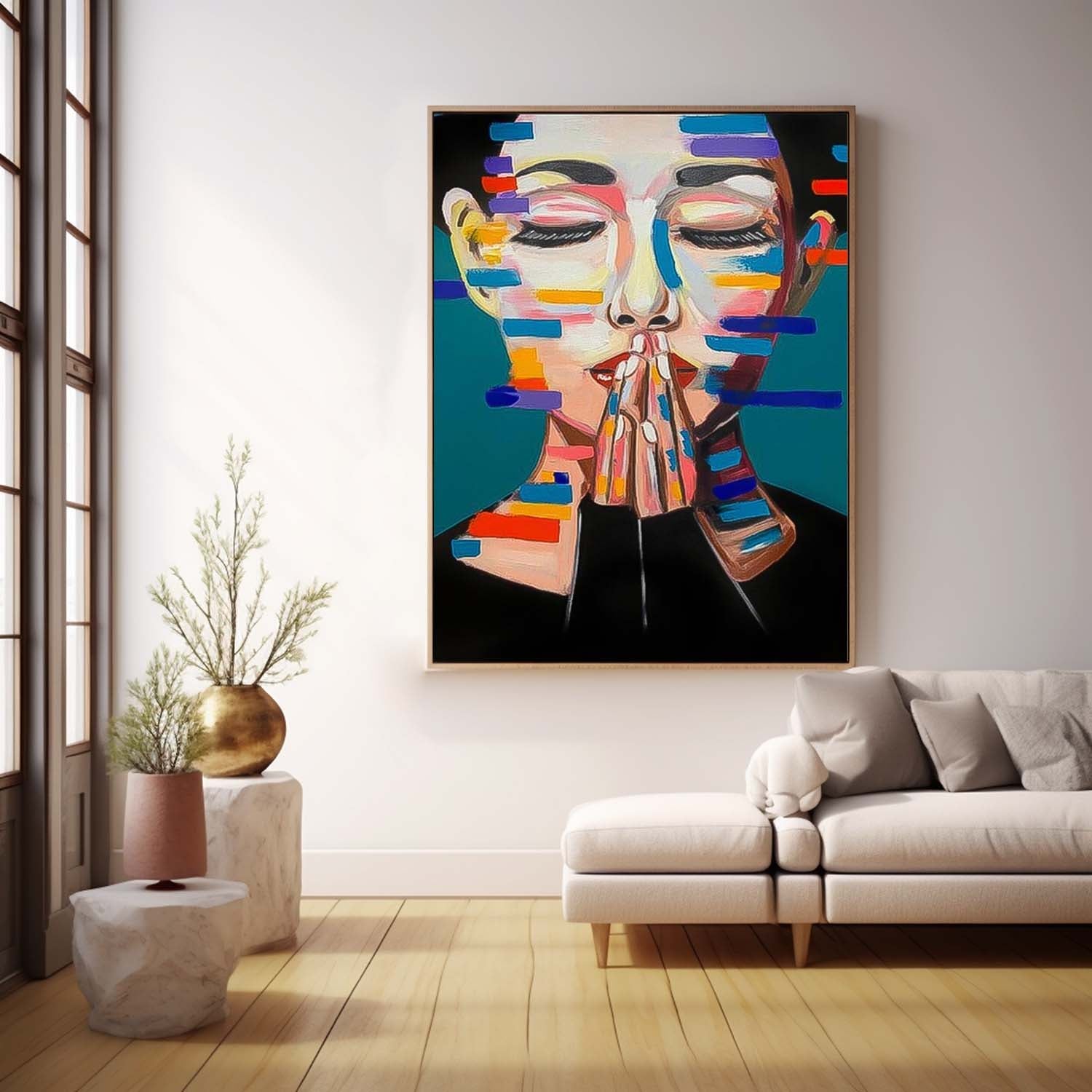 Wall Art Emotional Vibrant Portrait Contemporary