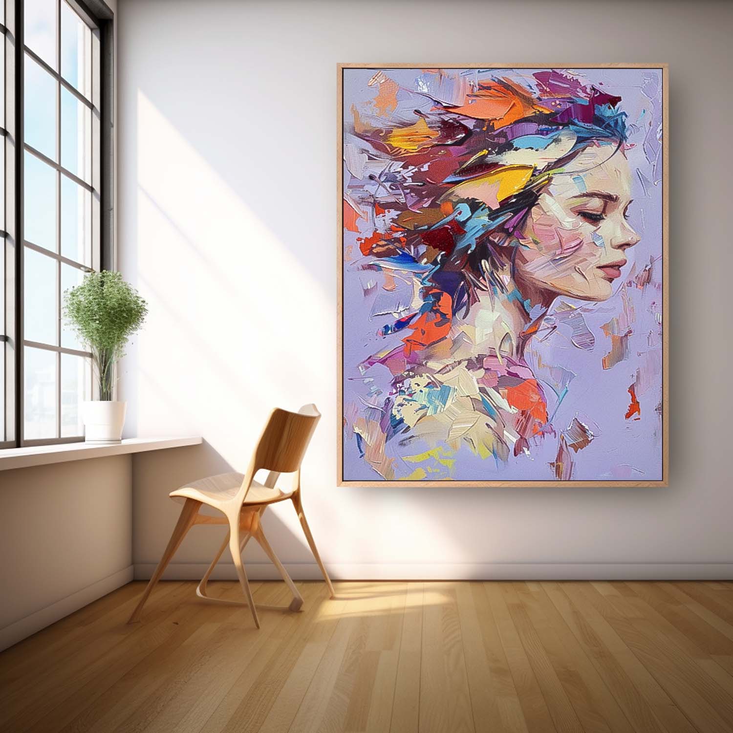 Wall Art Portrait Energetic Painterly Elegant