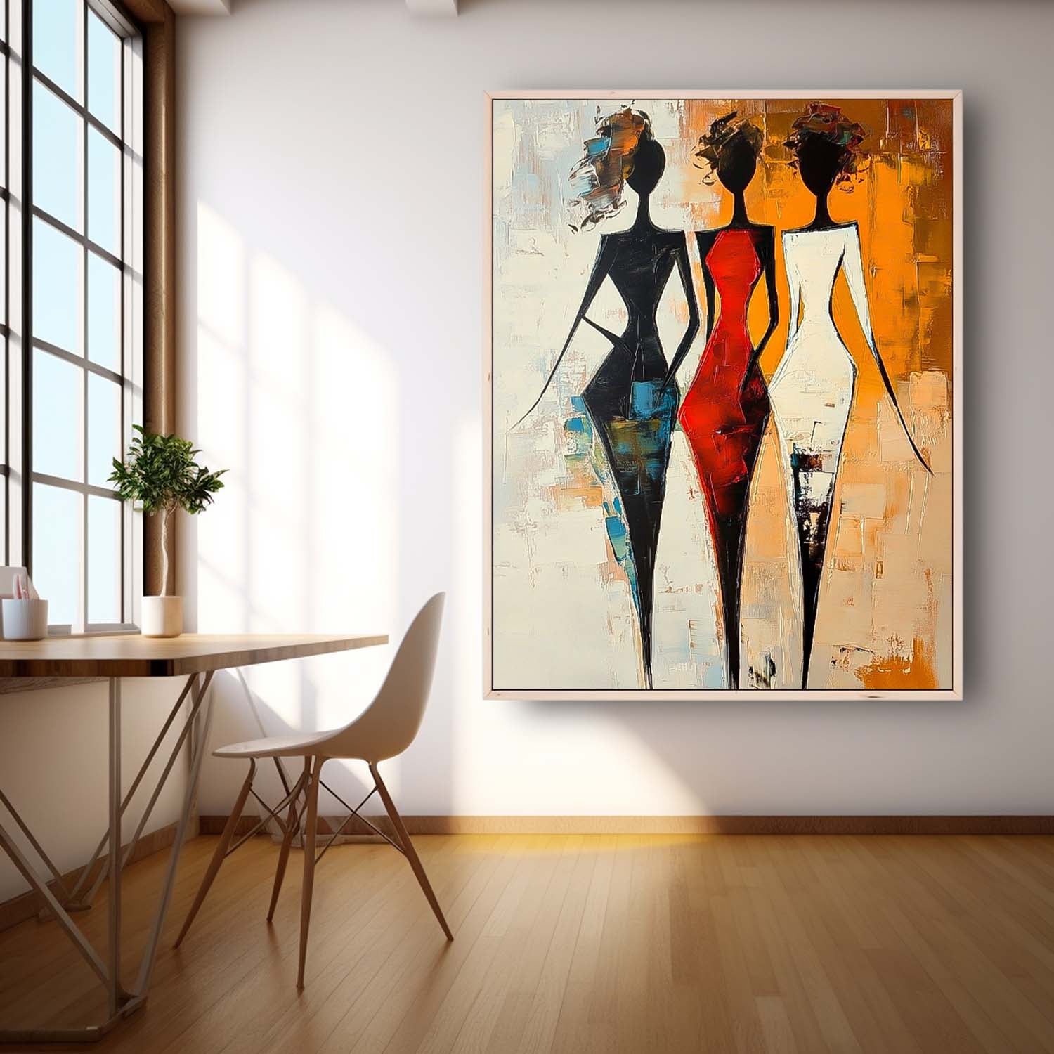 Wall Art Abstract Female Figure Silhouettes