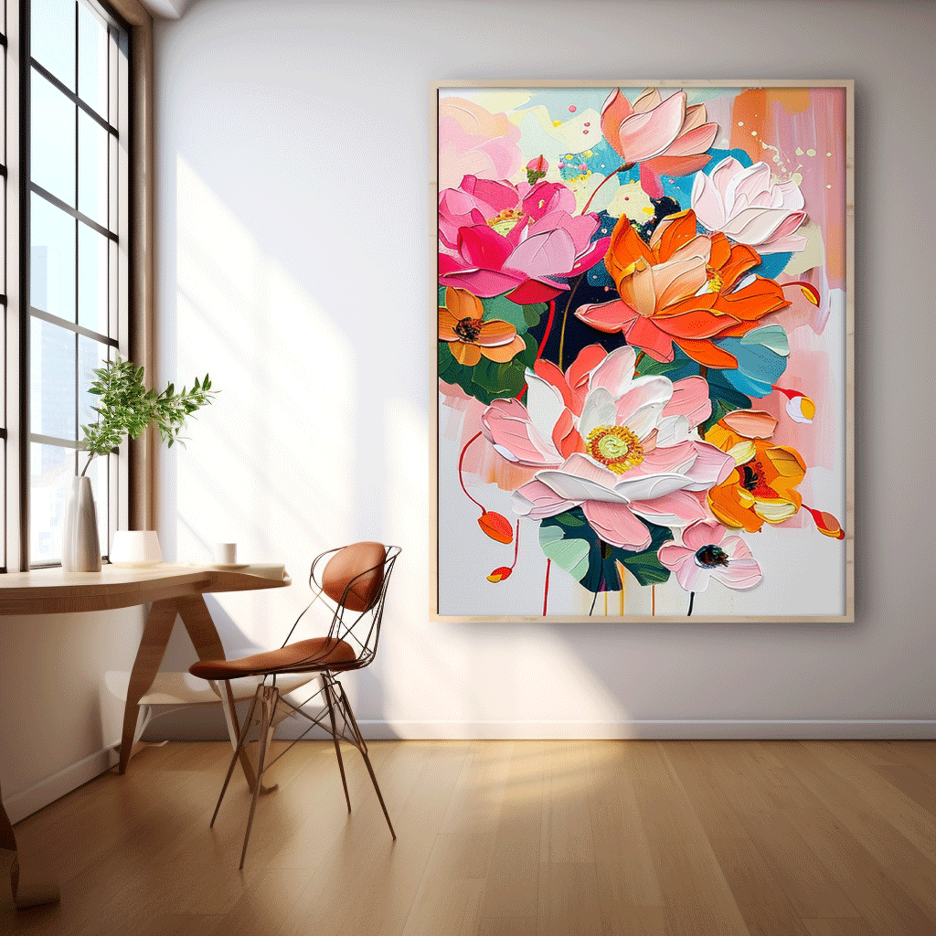 Wall Art Cheerful Lively Spring Vibrant Floral