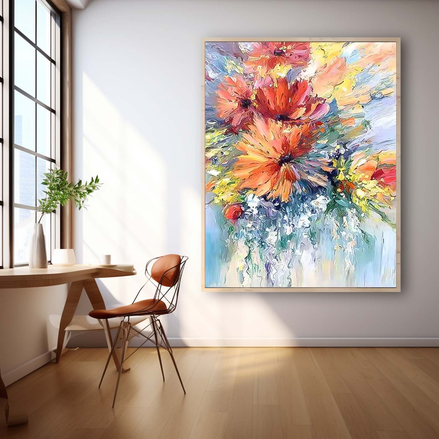 Wall Art Vibrant Floral Pop Decor Elegant