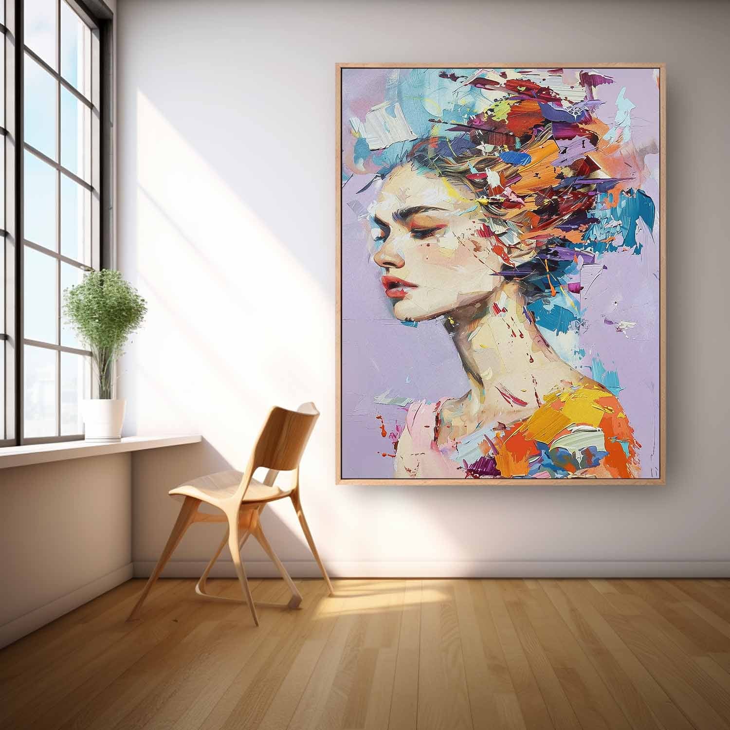 Wall Art Impasto People Modern Abstract