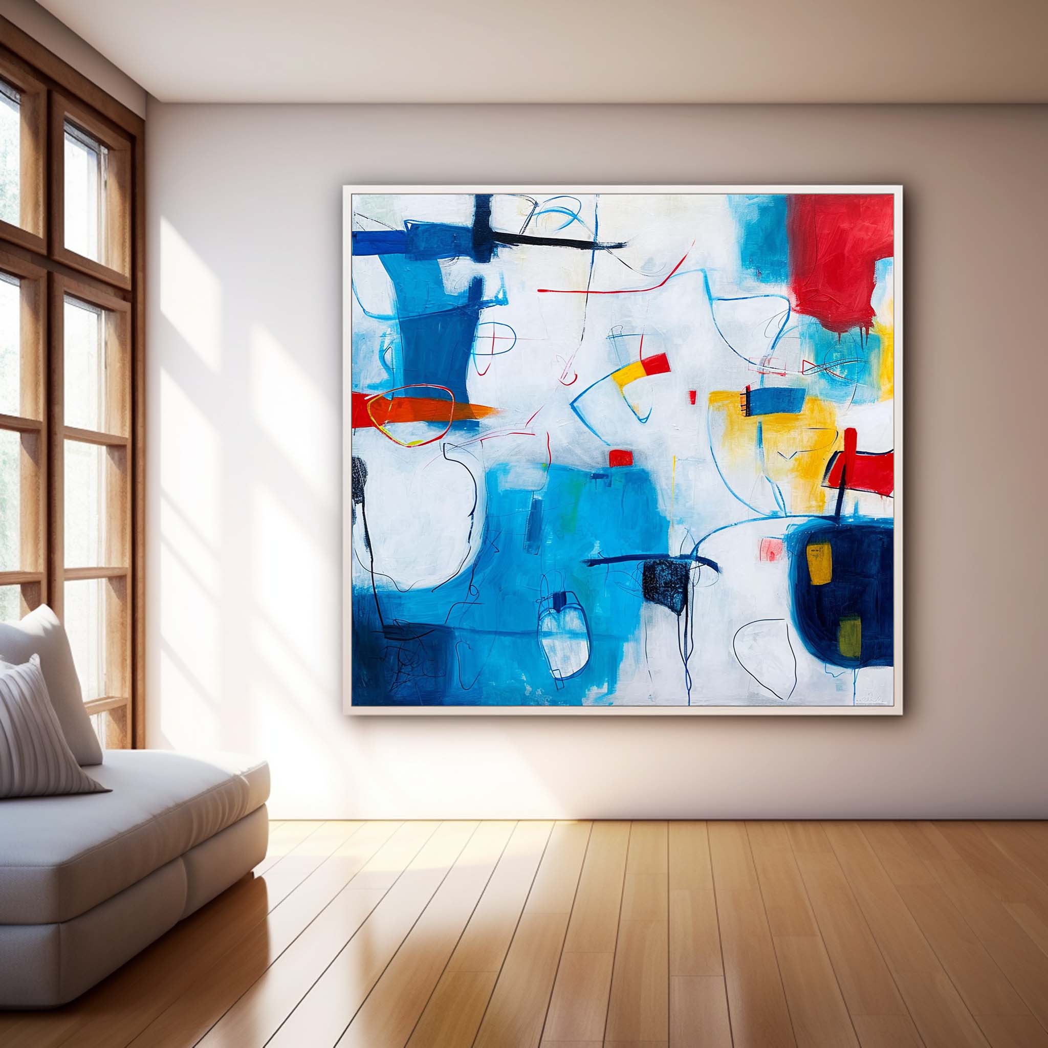 Wall Art Mix Media Abstract Whimsical