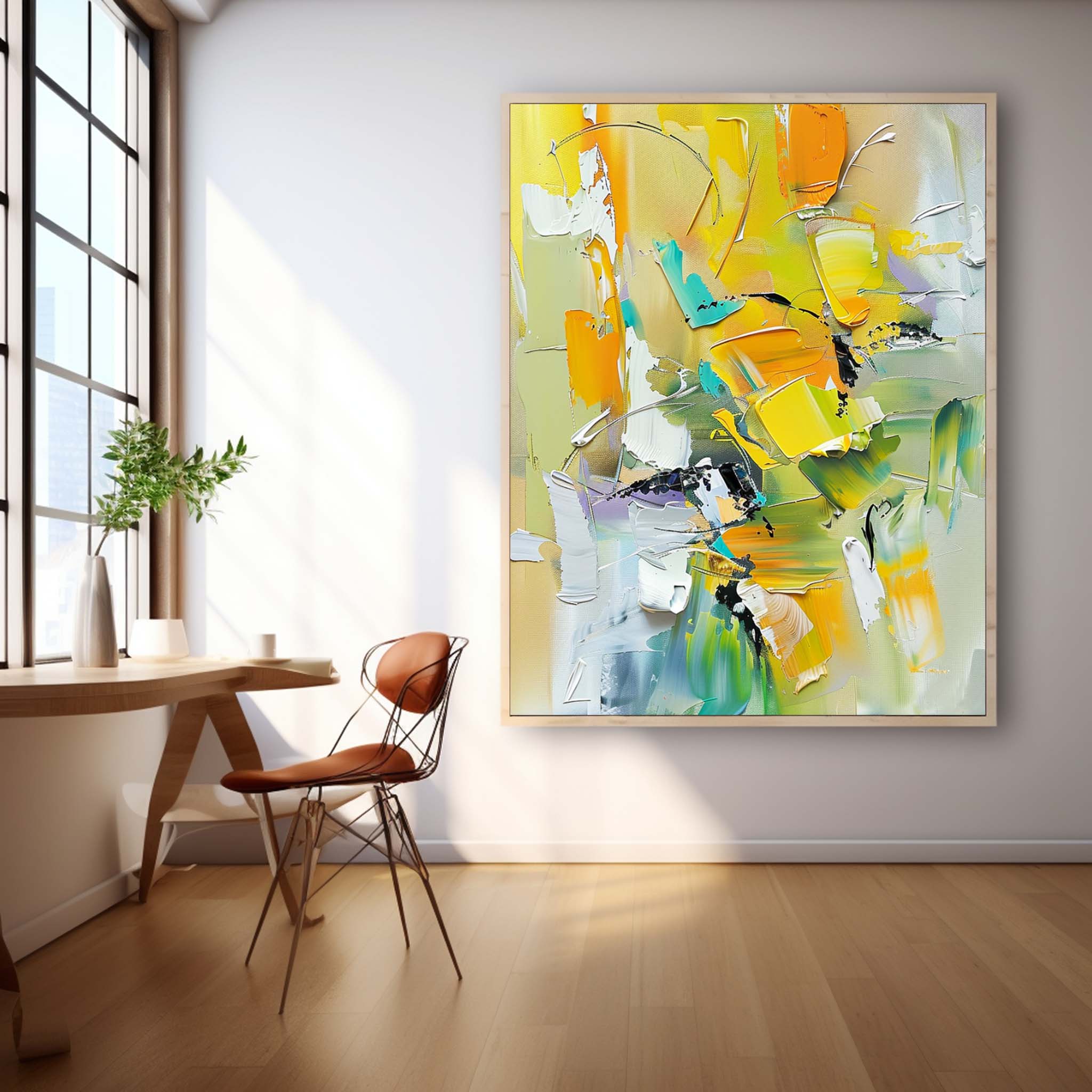 Wall Art Vibrant Impasto Abstract Expressionist