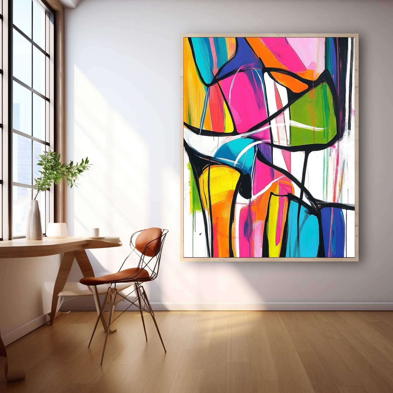 Wall Art Abstract Dynamic Asymmetrical Playful
