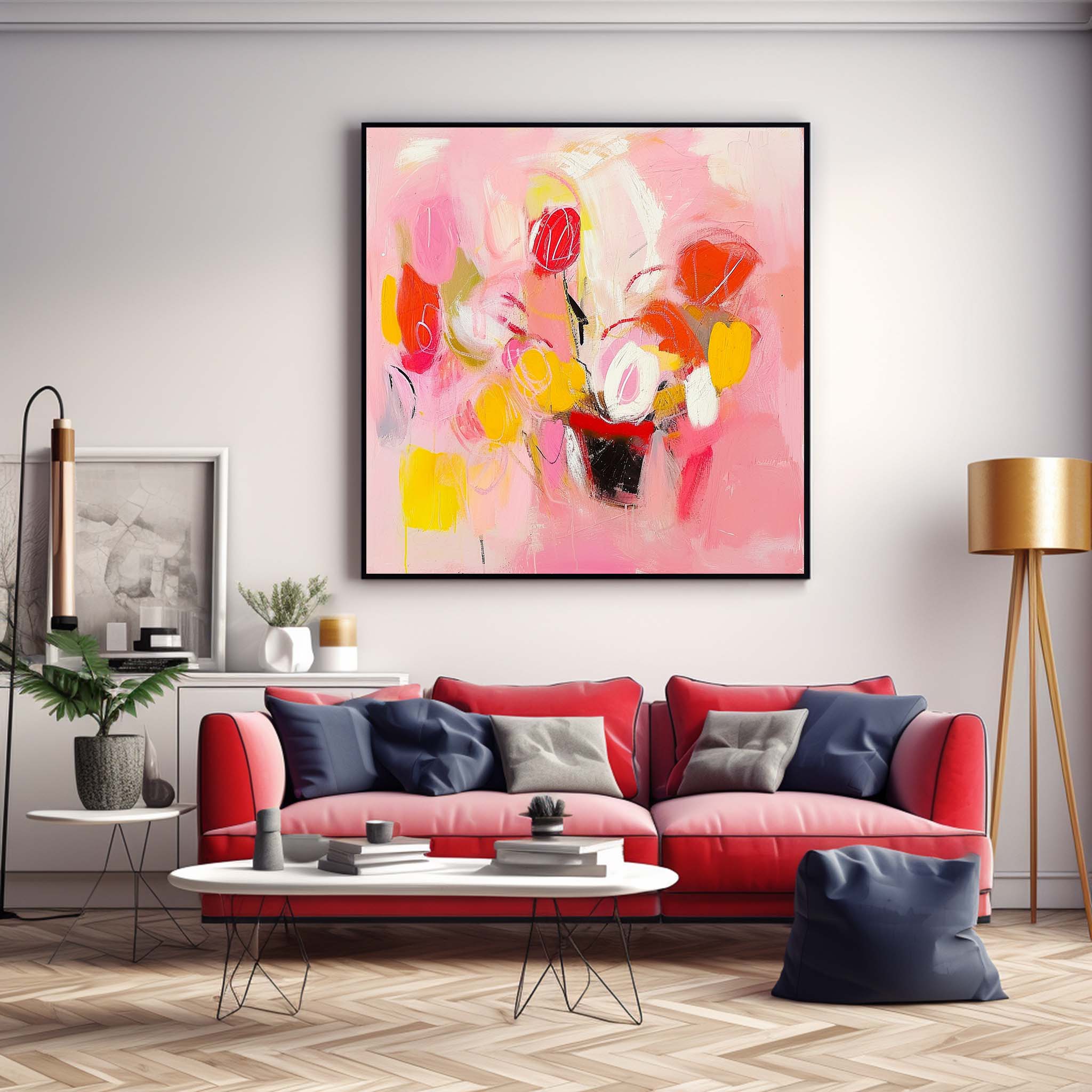 Abstract Canvas Art AB382 - Neutralighting