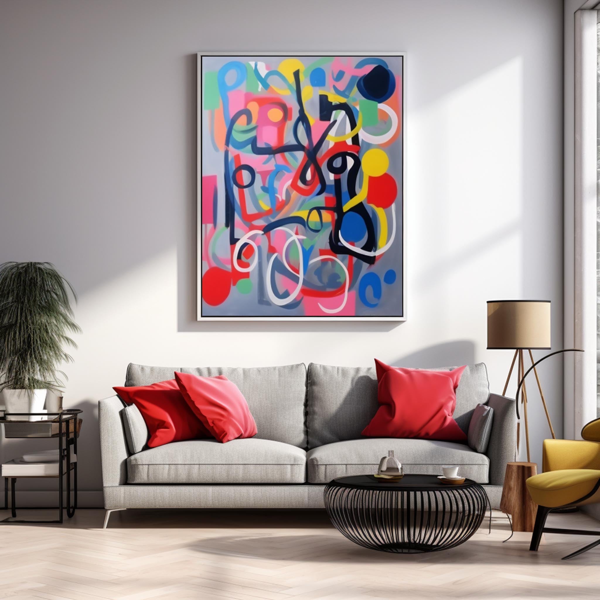 Wall Art Abstract Dense Cheerful Geometric