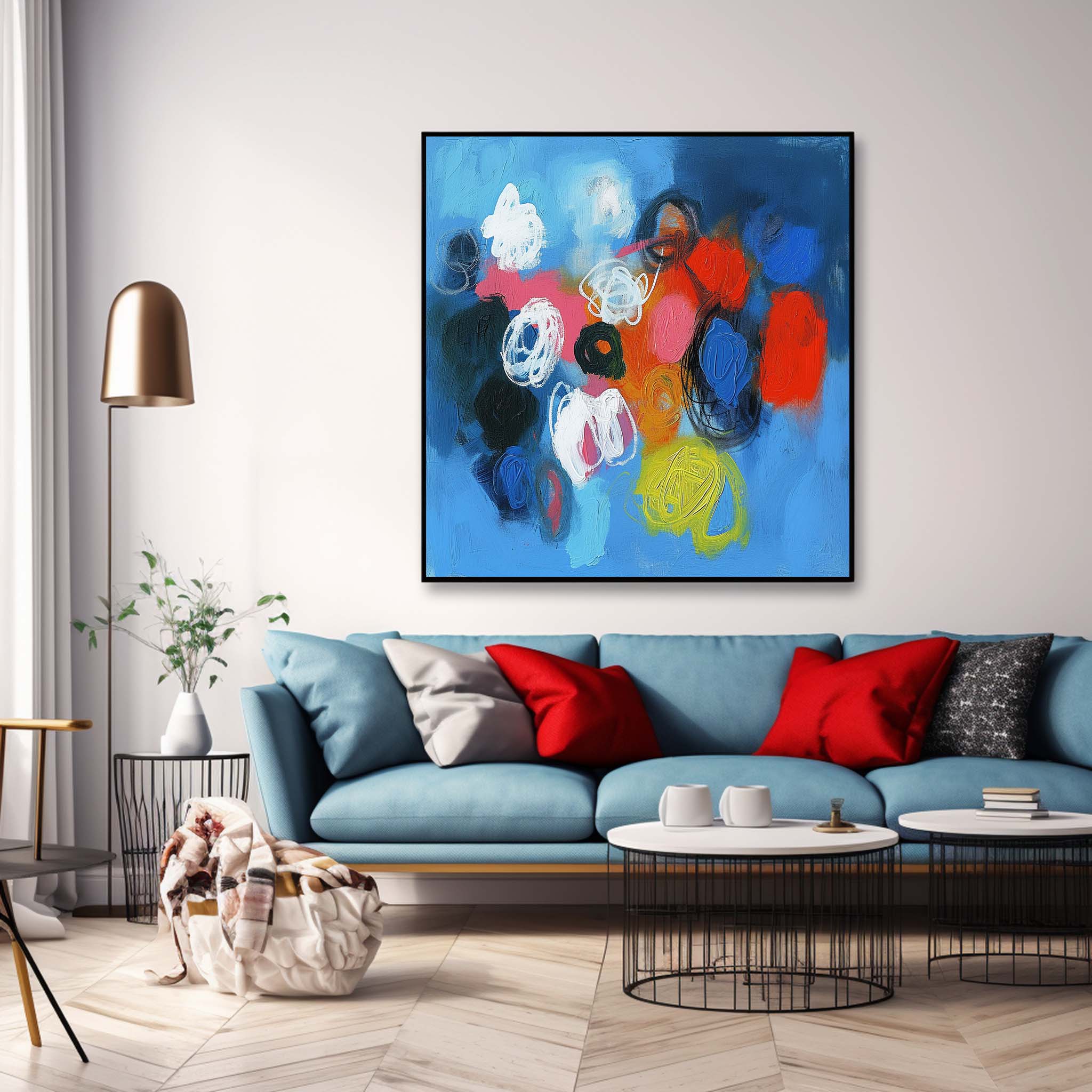 Wall Art Abstract Playful Energetic Retro