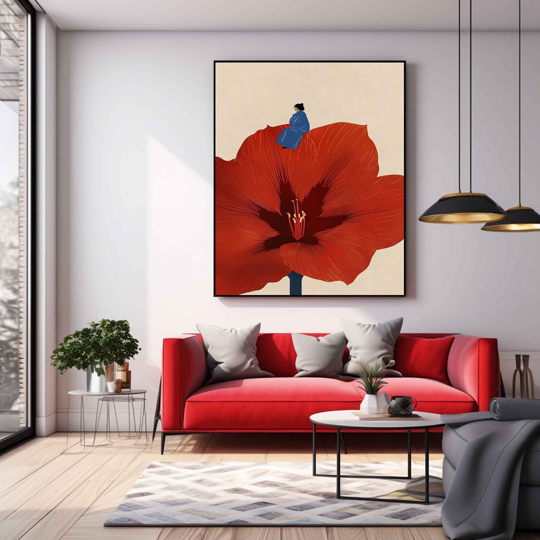 Wall Art People Oriental Surreal Floral Elegant