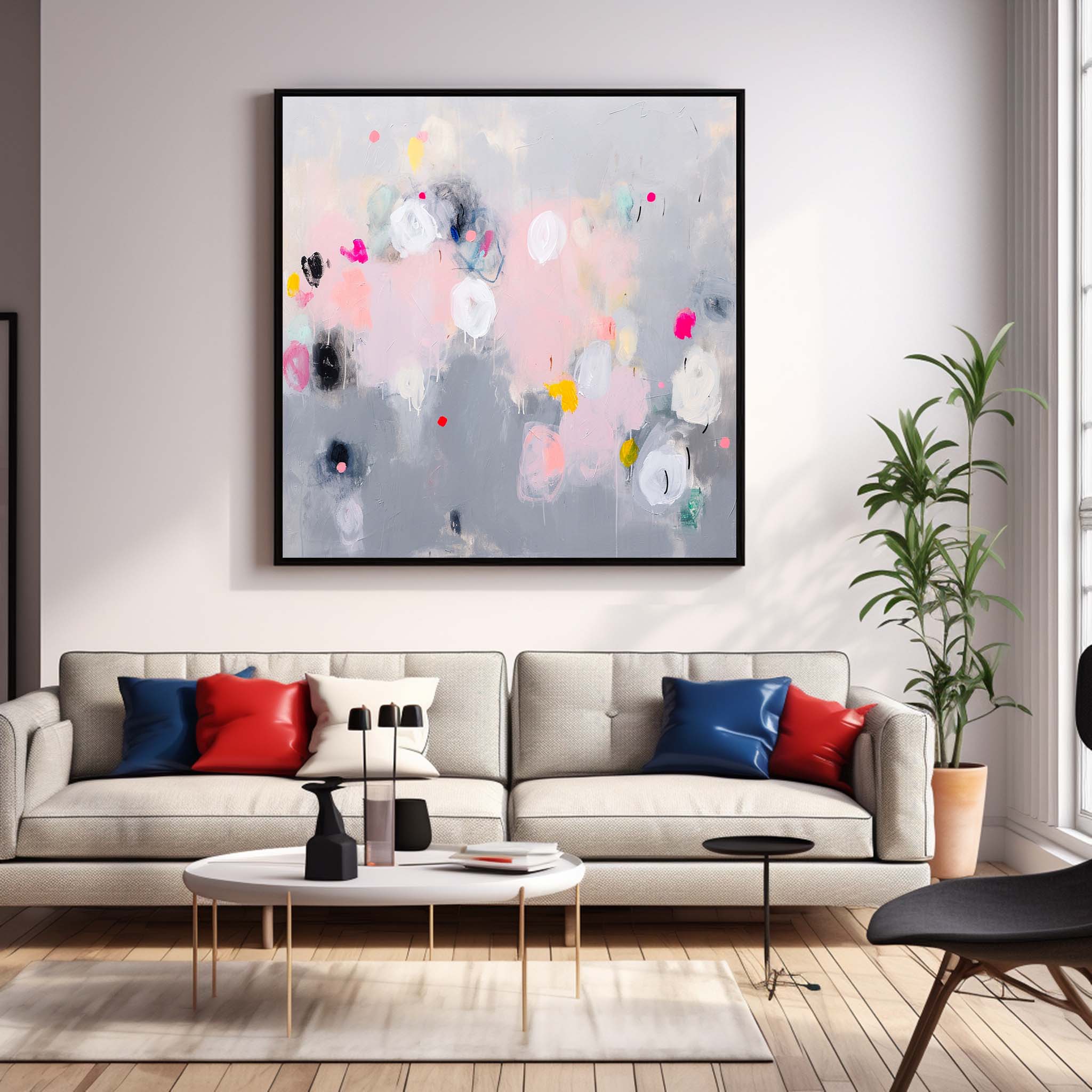 Wall Art Expressionist Abstract Organic Colorful