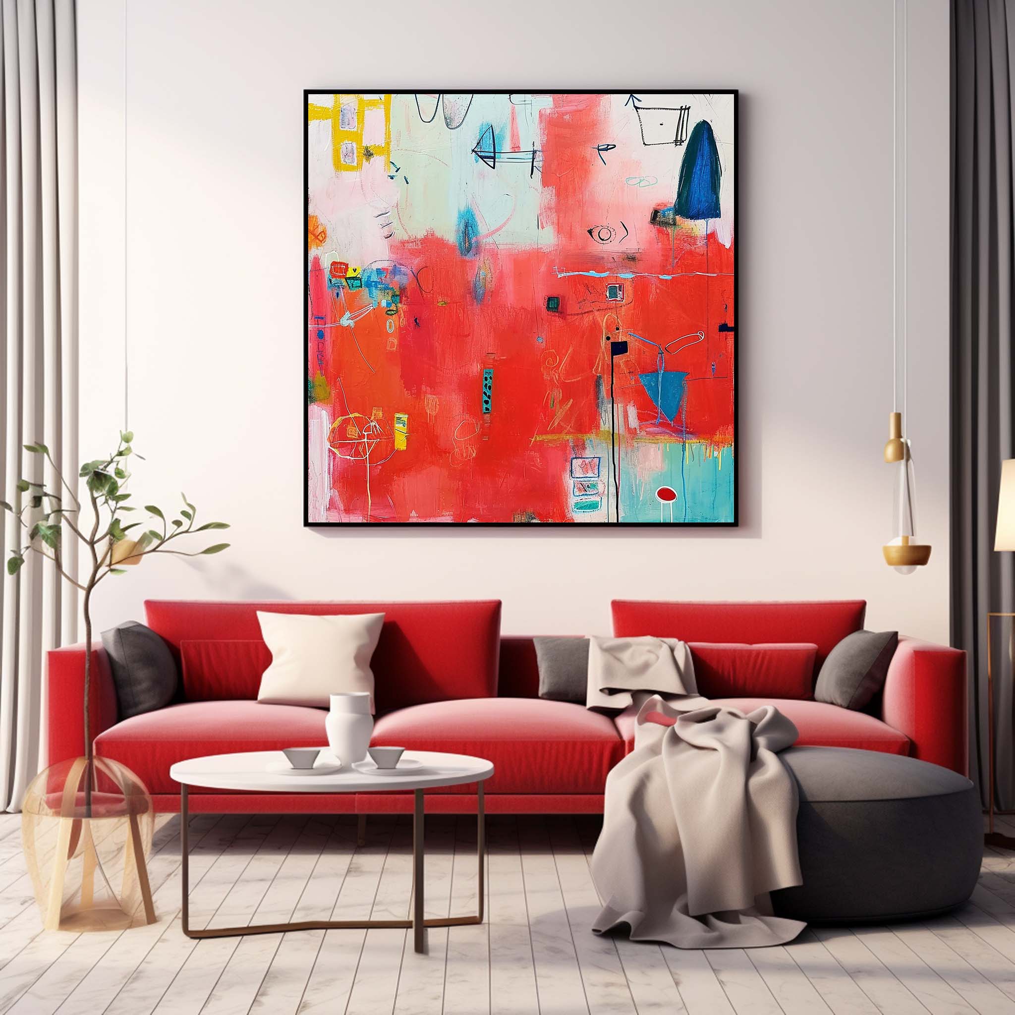 Wall Art Symbolic Abstract Whimsical