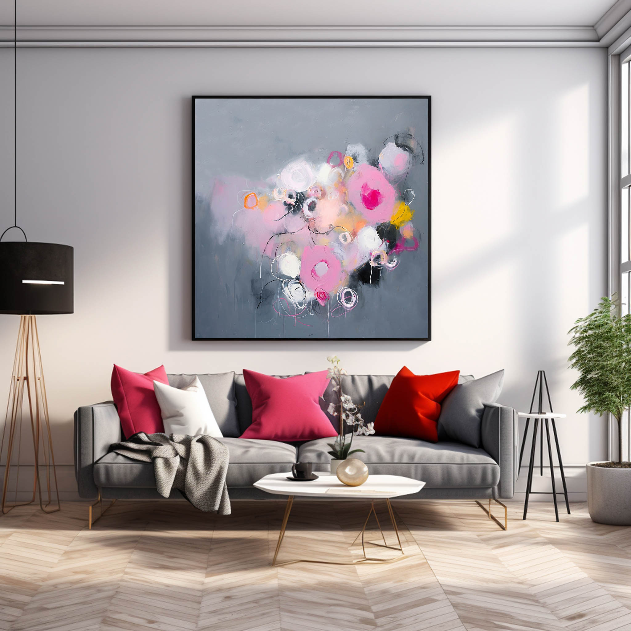 Wall Art Edgy Grungy Colorful Abstract Pop